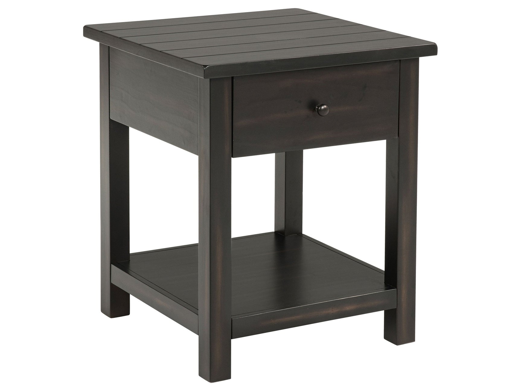 Payne Distressed Java 1-drawer End Table - Ornate Home