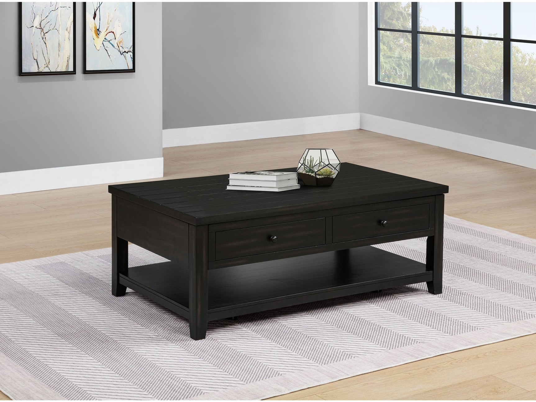 Payne Distressed Java 48-inch Mobile Lift Top Coffee Table - Ornate Home