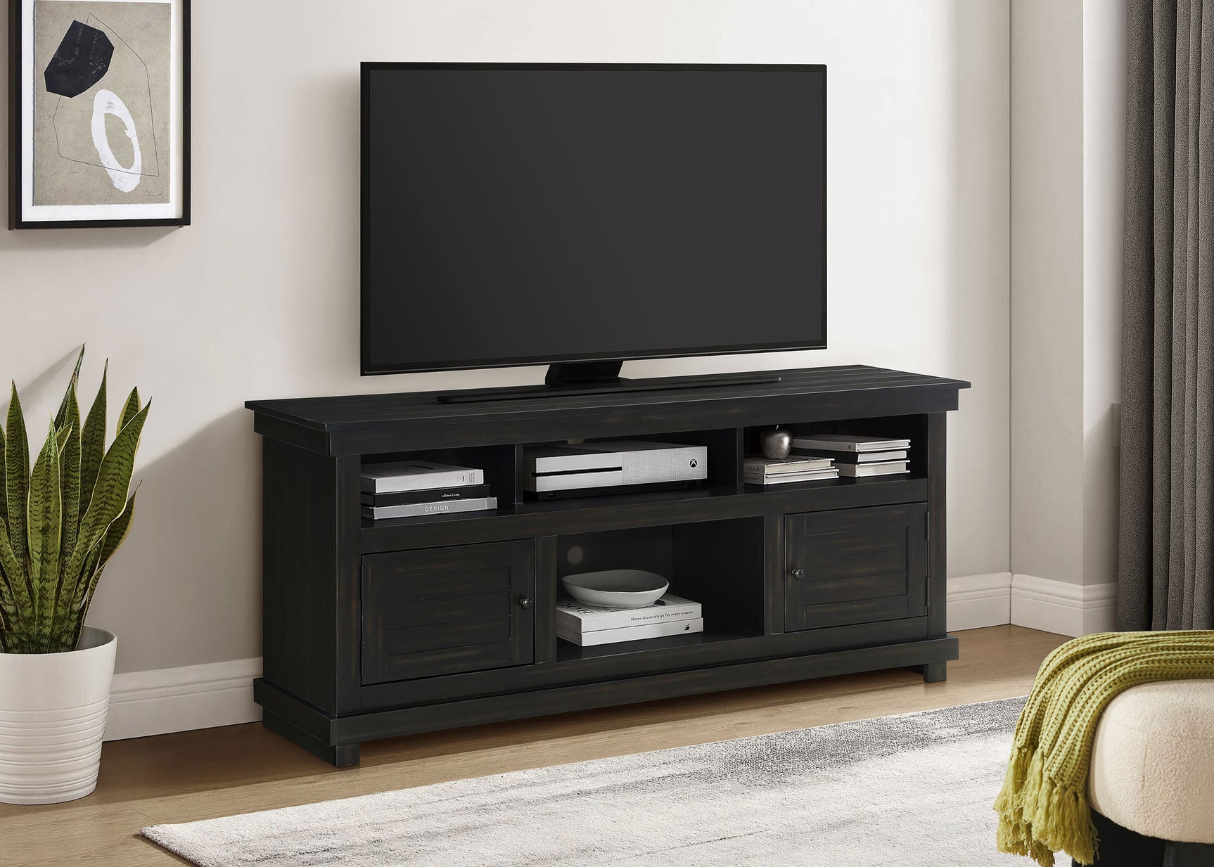 Payne Distressed Java 60" TV Stand - Ornate Home