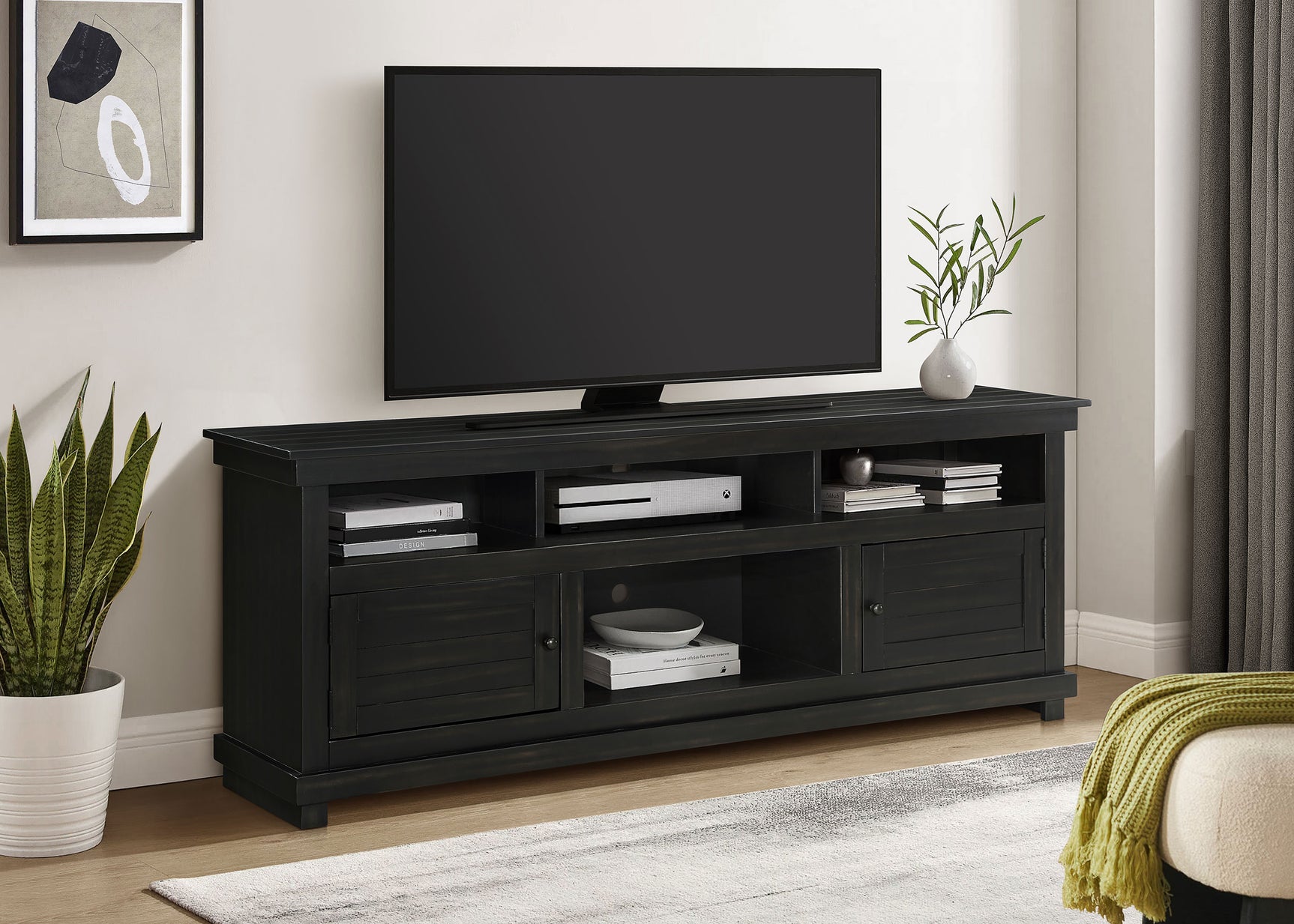 Payne Distressed Java 70" TV Stand - Ornate Home
