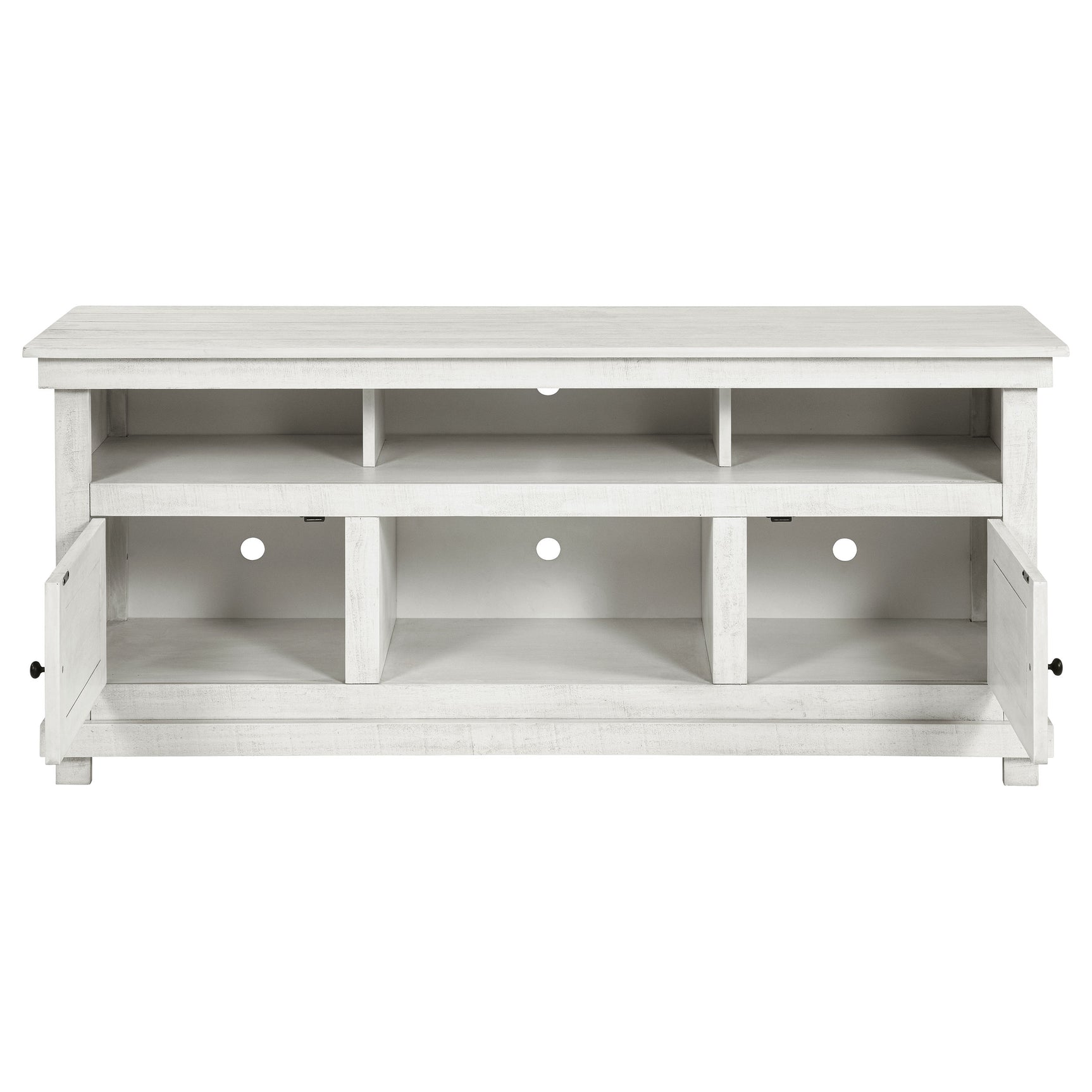 Payne Distressed White 60" TV Stand - Ornate Home