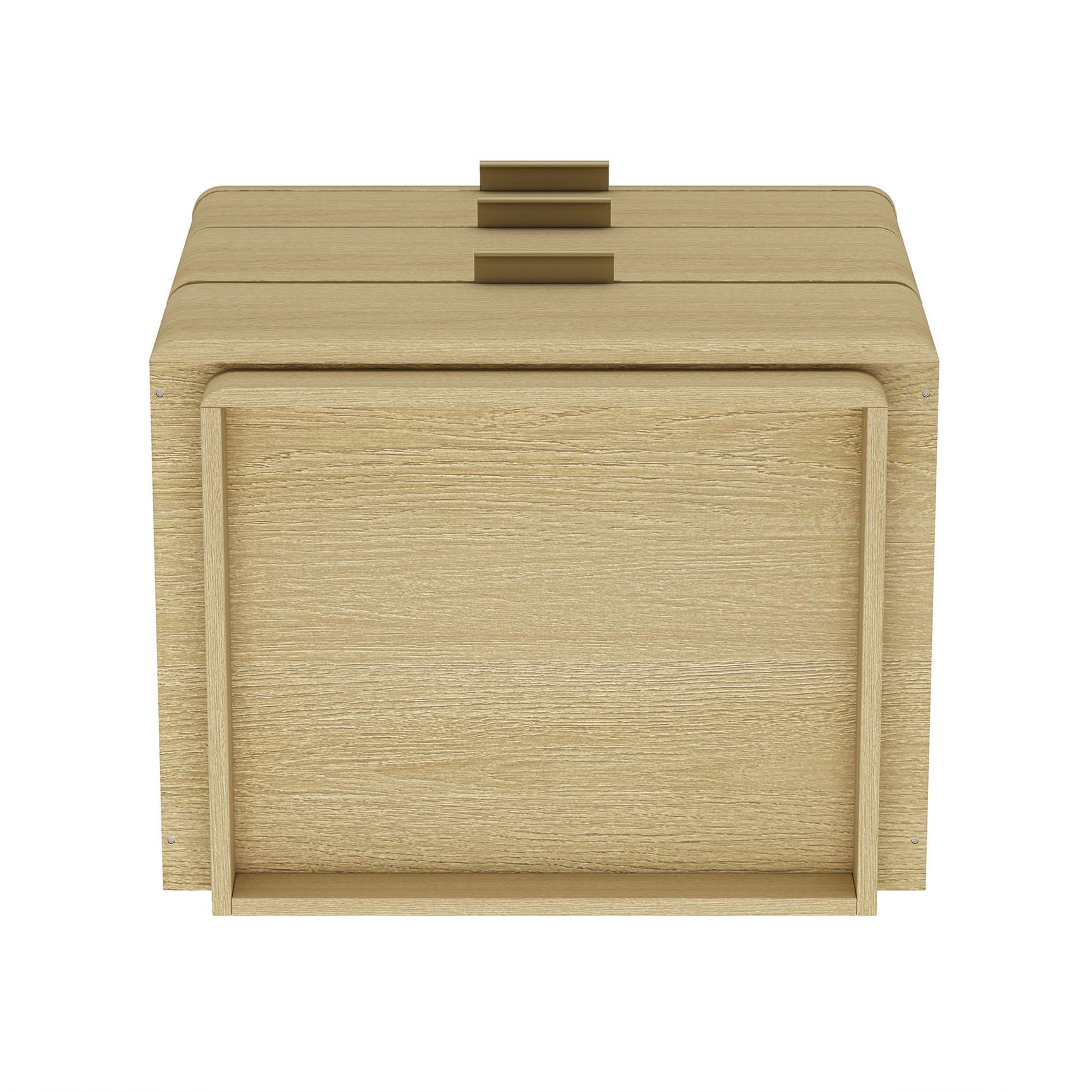 Payton Nightstand in Natural Oak and Gold - Ornate Home