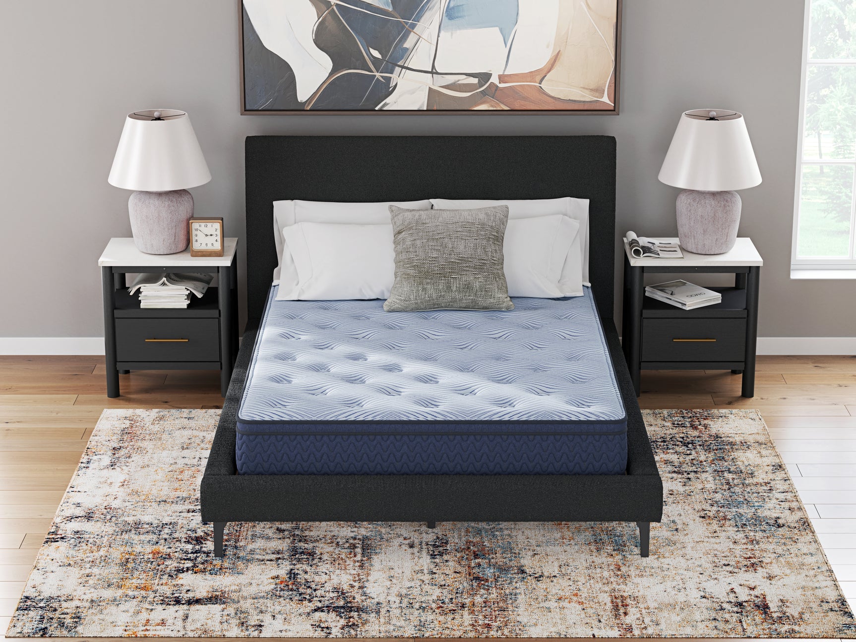 Peak 2.0 12 Hybrid Light Blue Twin Mattress - Ornate Home