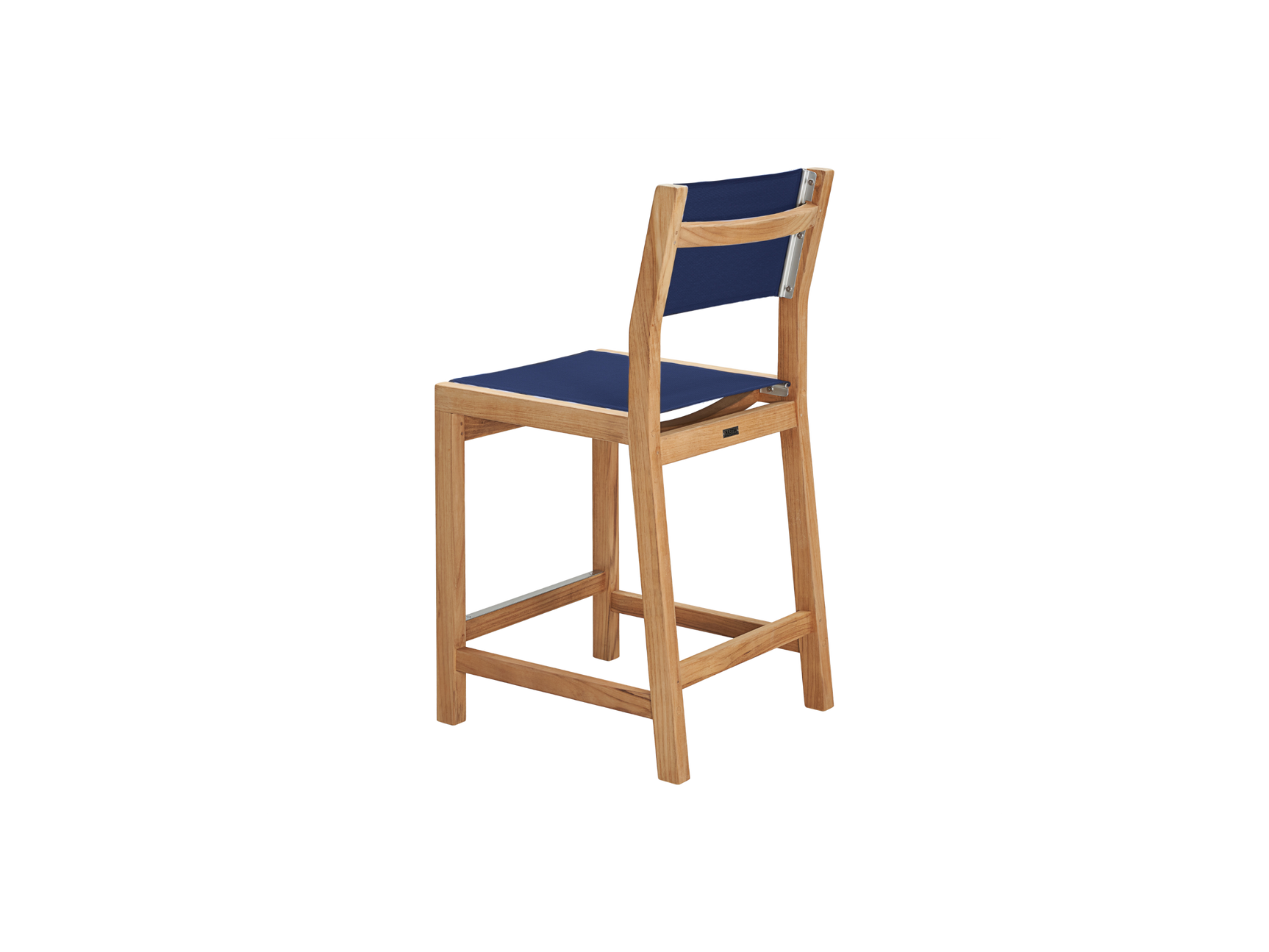 Pearl 5-Piece Rectangular Teak Blue Outdoor Counter Height Dining Set - Ornate Home