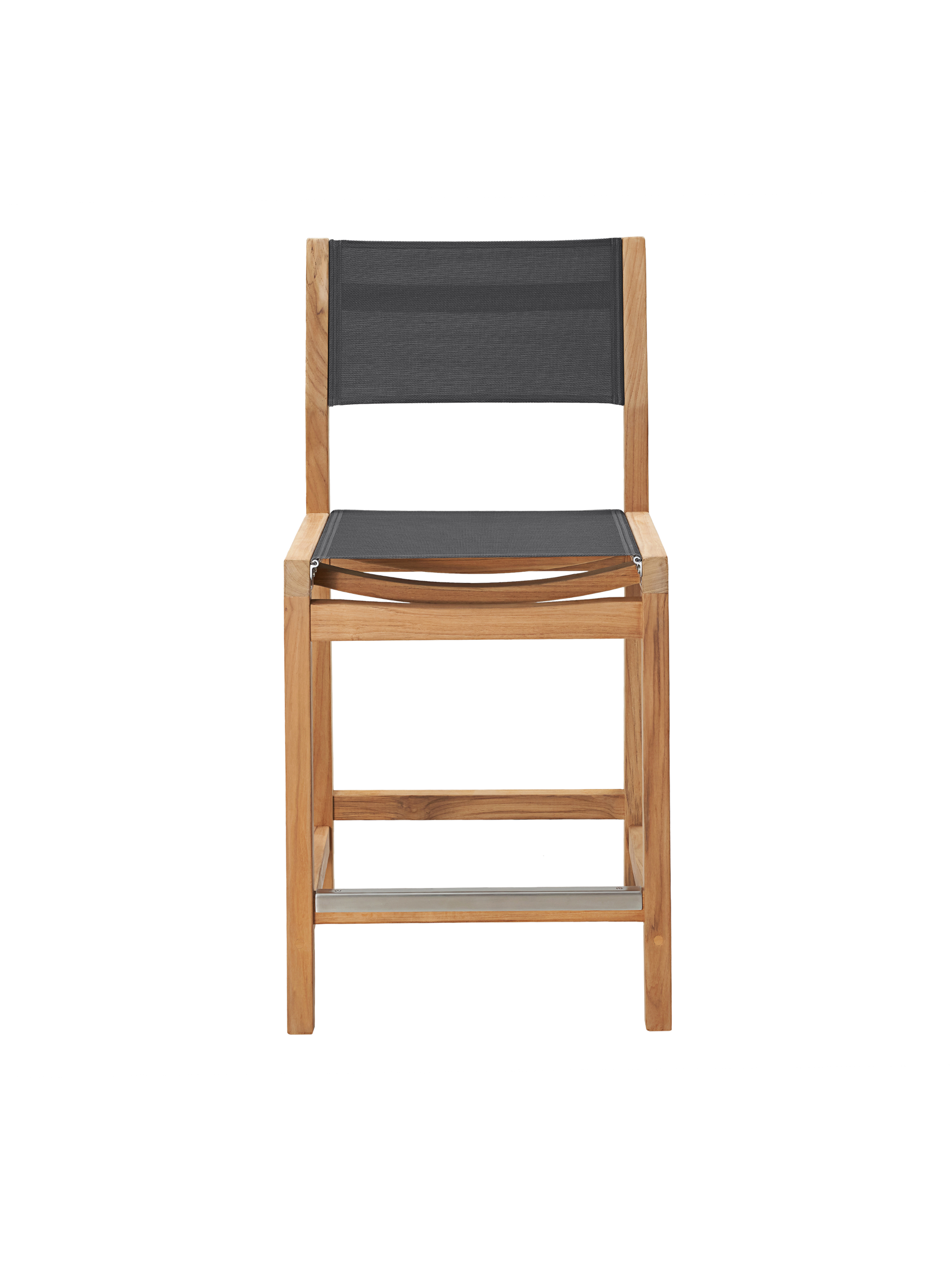 Pearl Teak Black Outdoor Counter Height Dining Chair - Ornate Home