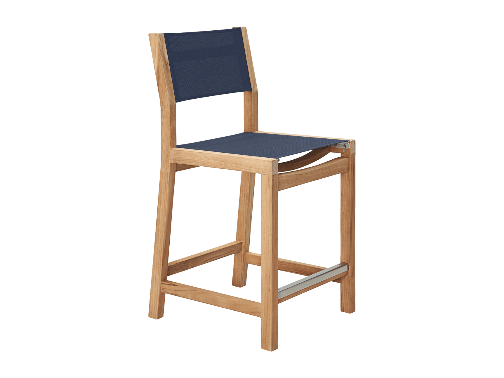 Pearl Teak Blue Outdoor Counter Height Dining Chair - Ornate Home