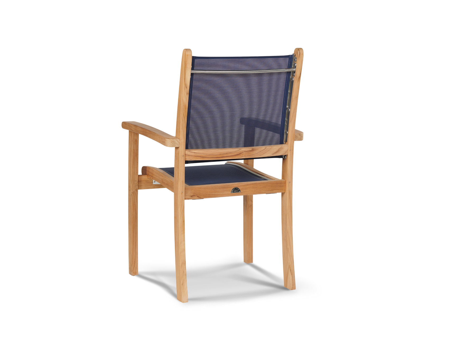 Pearl Teak Blue Outdoor Dining Stacking Armchair (Set of 4) - Ornate Home