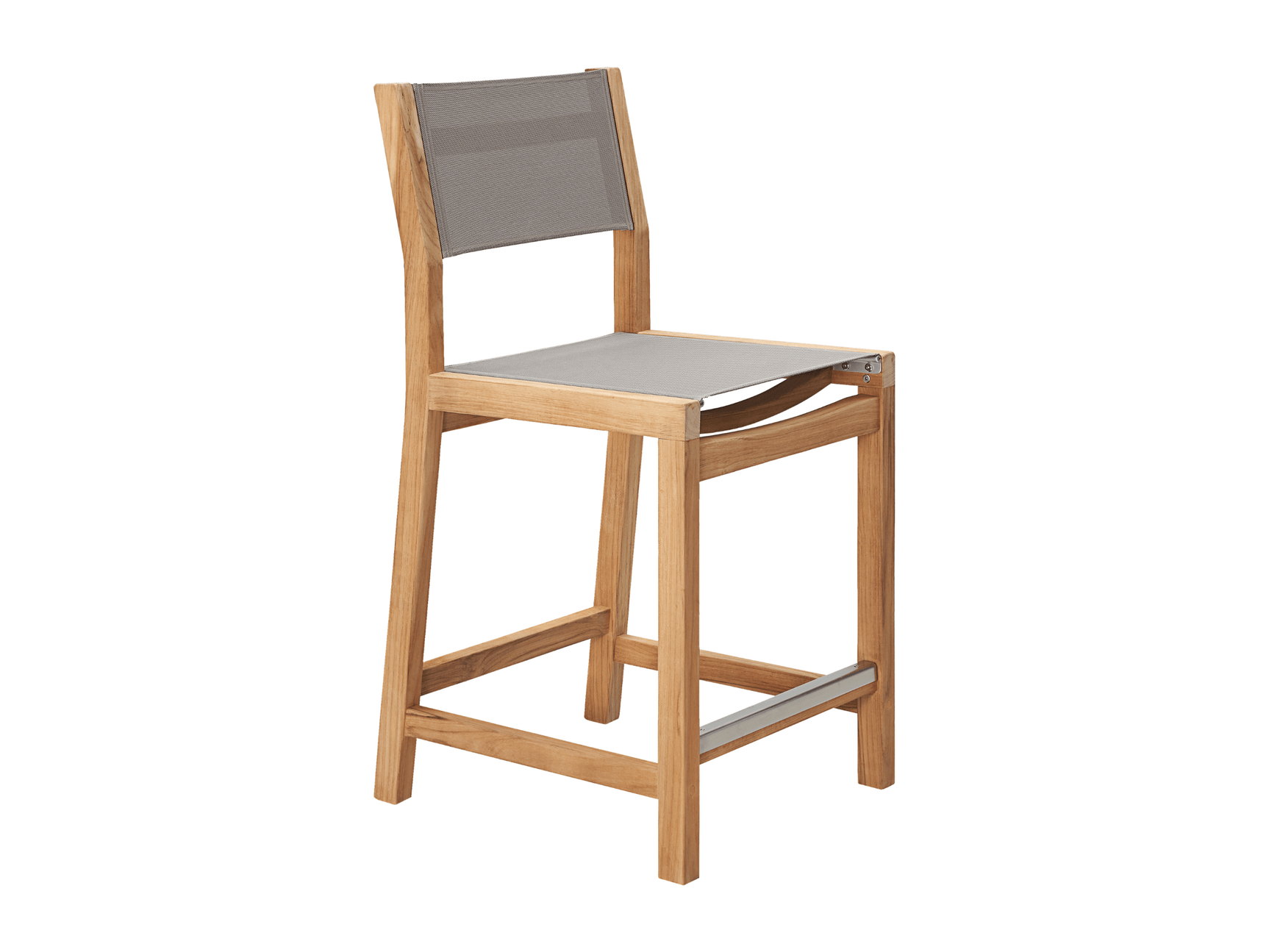 Pearl Teak Taupe Outdoor Counter Height Dining Chair - Ornate Home