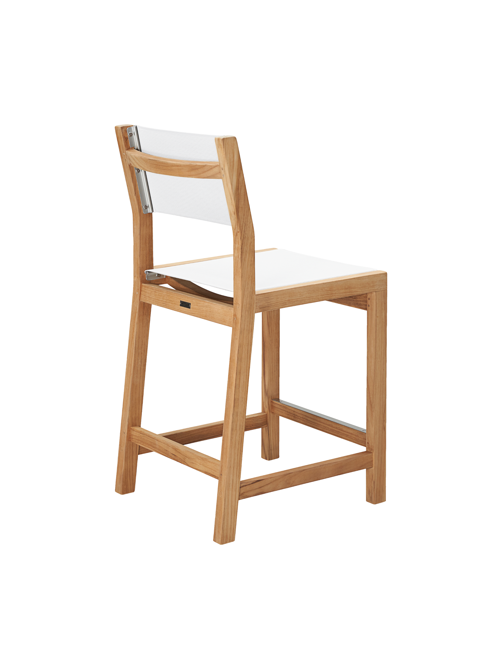 Pearl Teak White Outdoor Counter Height Dining Chair - Ornate Home