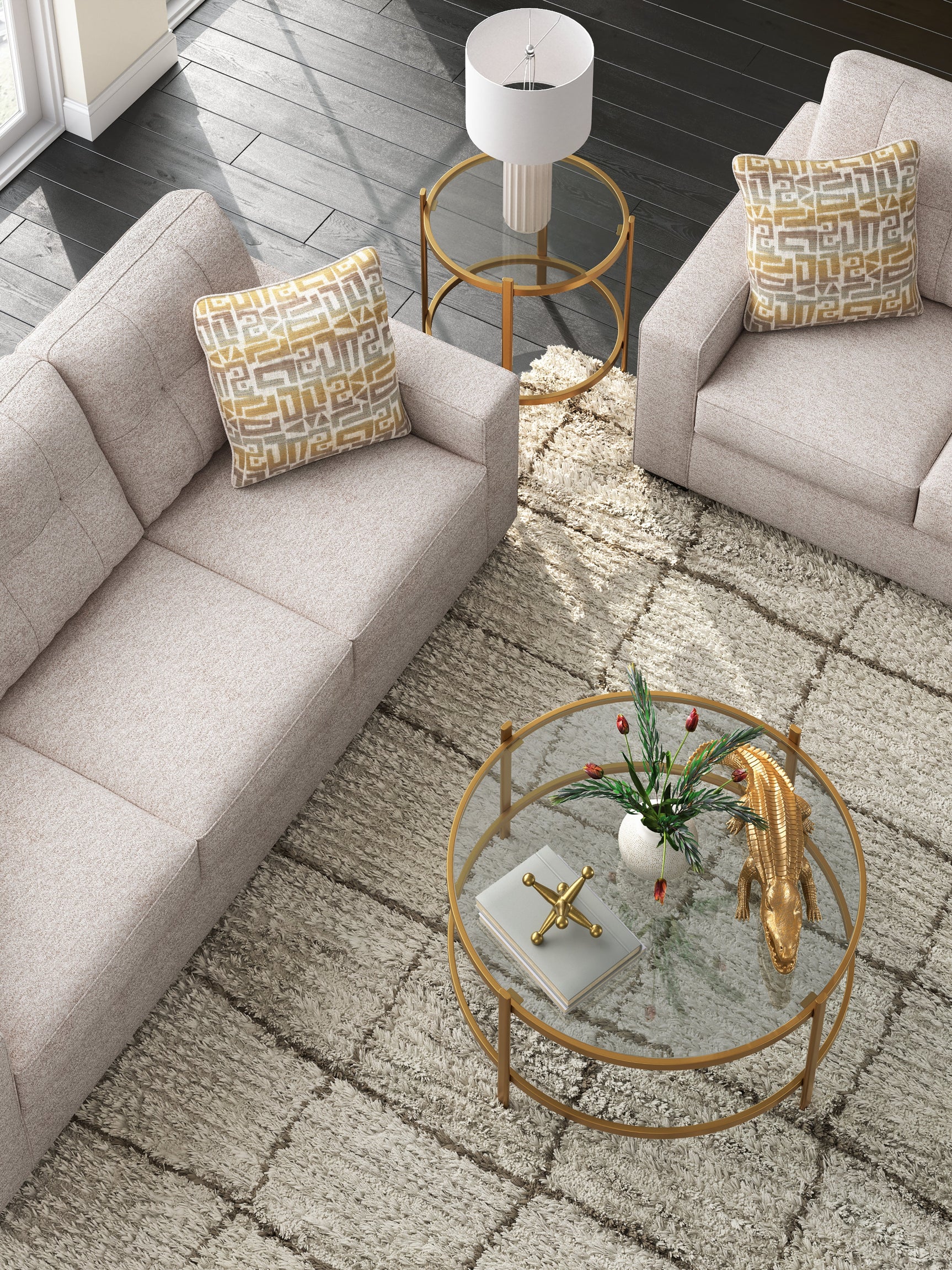 Pearlox Gold Occasional Table Set (Set of 3) (Online Special Price) - Ornate Home