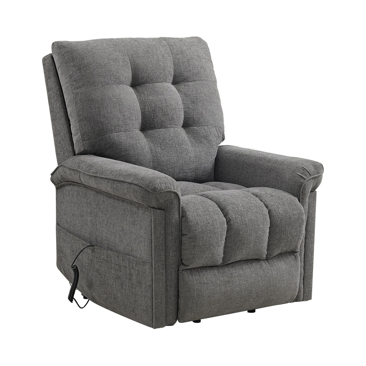 Pecos Ribbit Charcoal Power Motion Lift Chair - Ornate Home