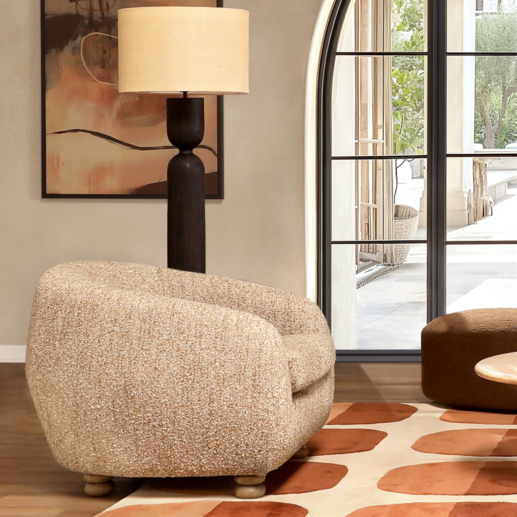 Peggy Latte/Natural Occasional Chair - Ornate Home