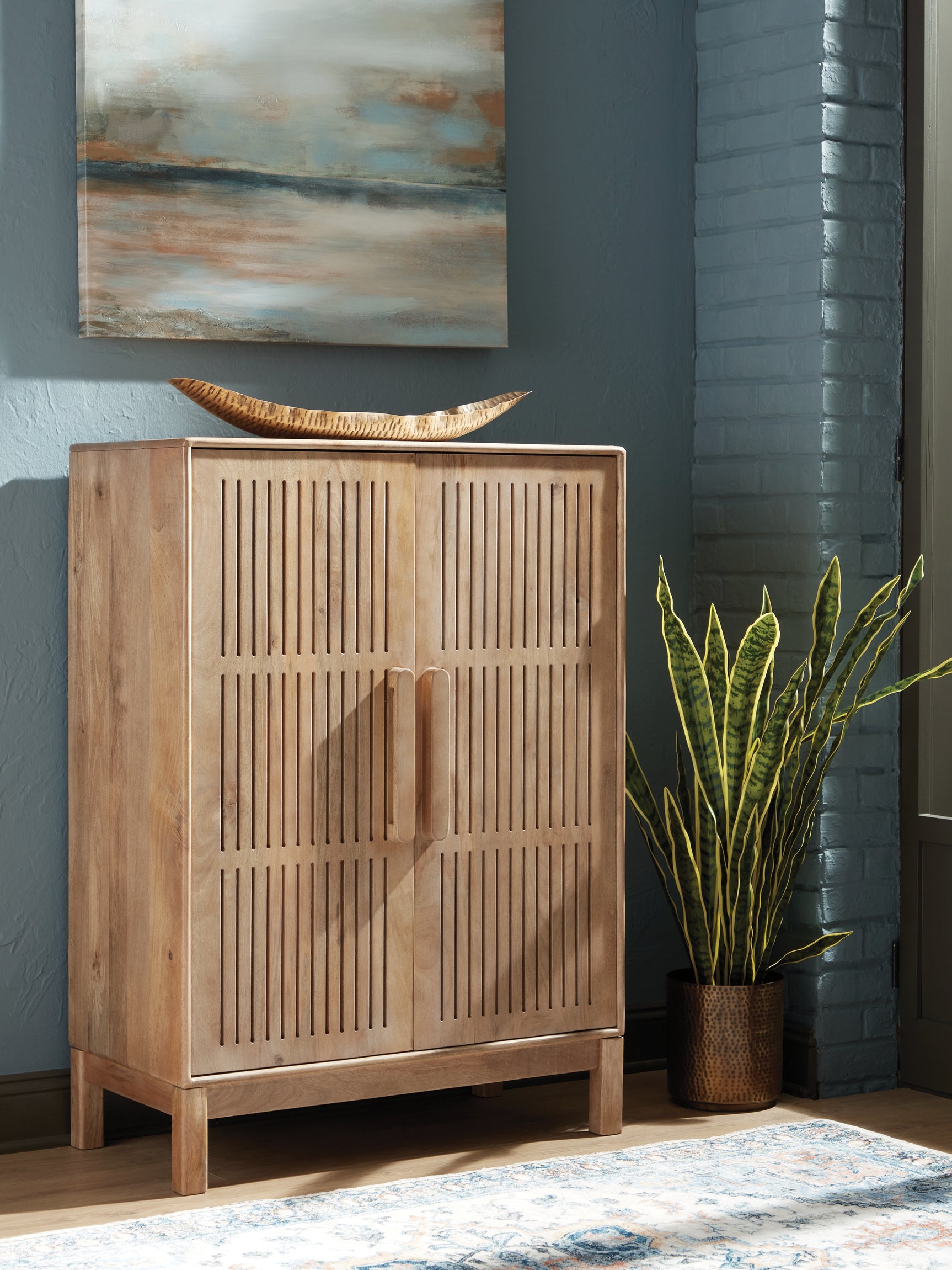 Pellamour Natural Brown Bar Cabinet - Ornate Home