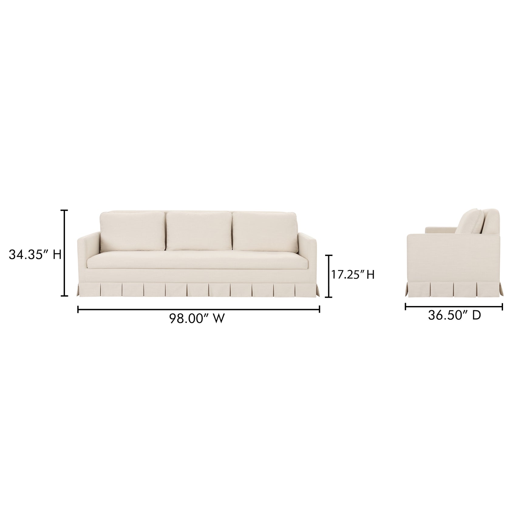 Pellicano Cream Sofa - Ornate Home