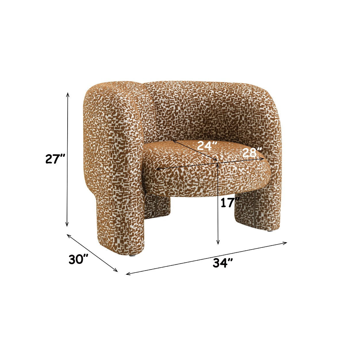 Pemba Brown Accent Chair - Ornate Home