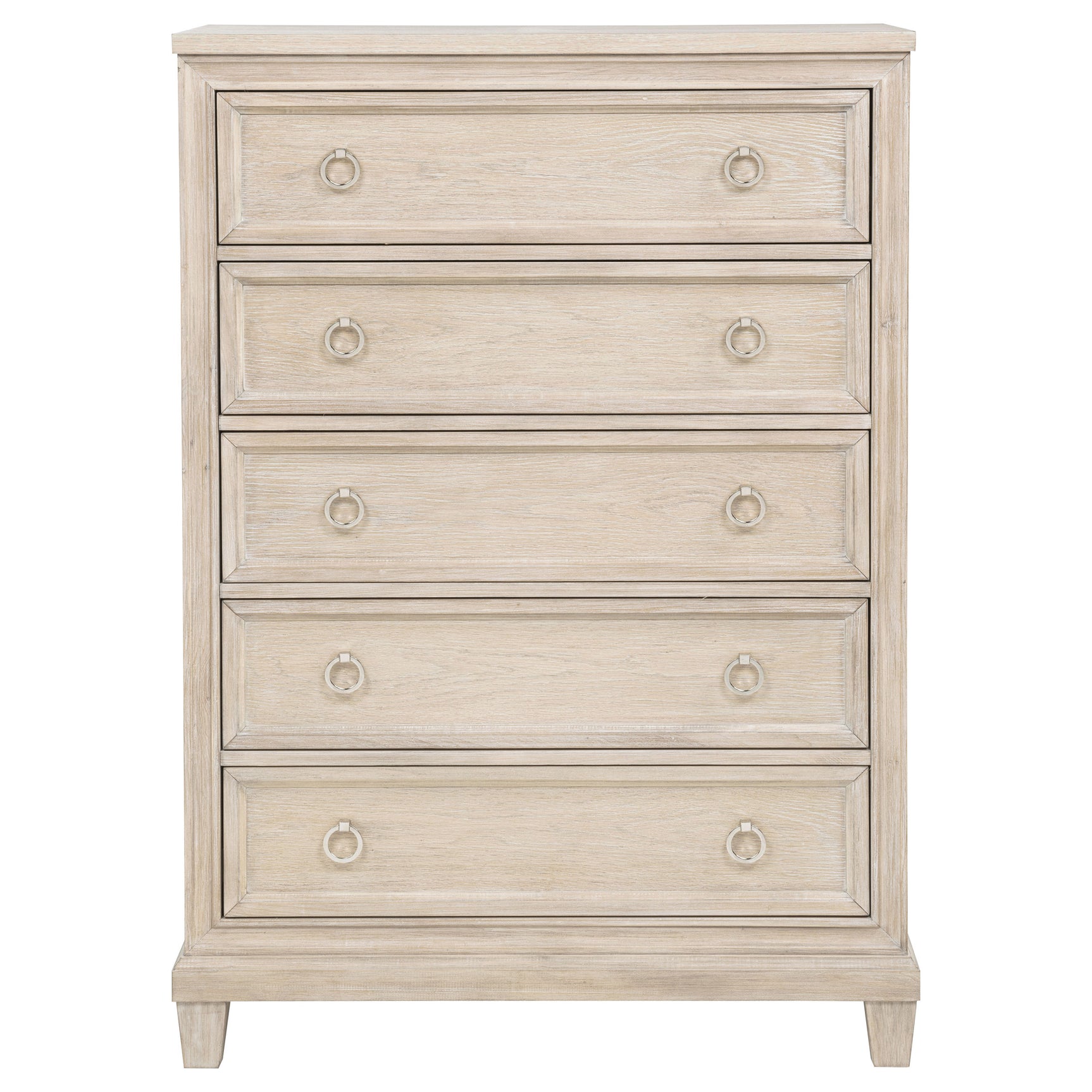 Pembroke Washed Oak 5-drawer Chest of Drawers - Ornate Home