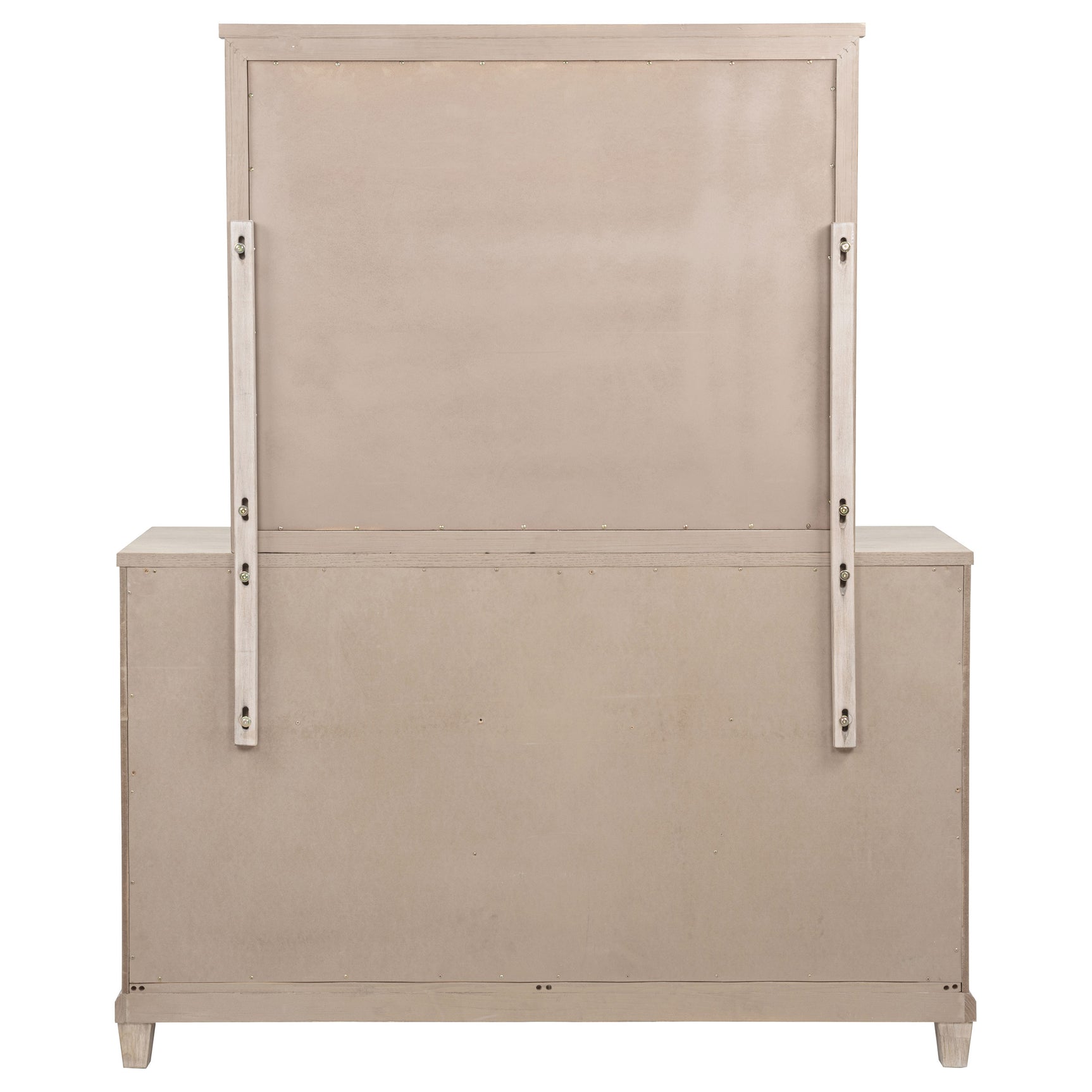 Pembroke Washed Oak 6-drawer Bedroom Dresser with Mirror - Ornate Home