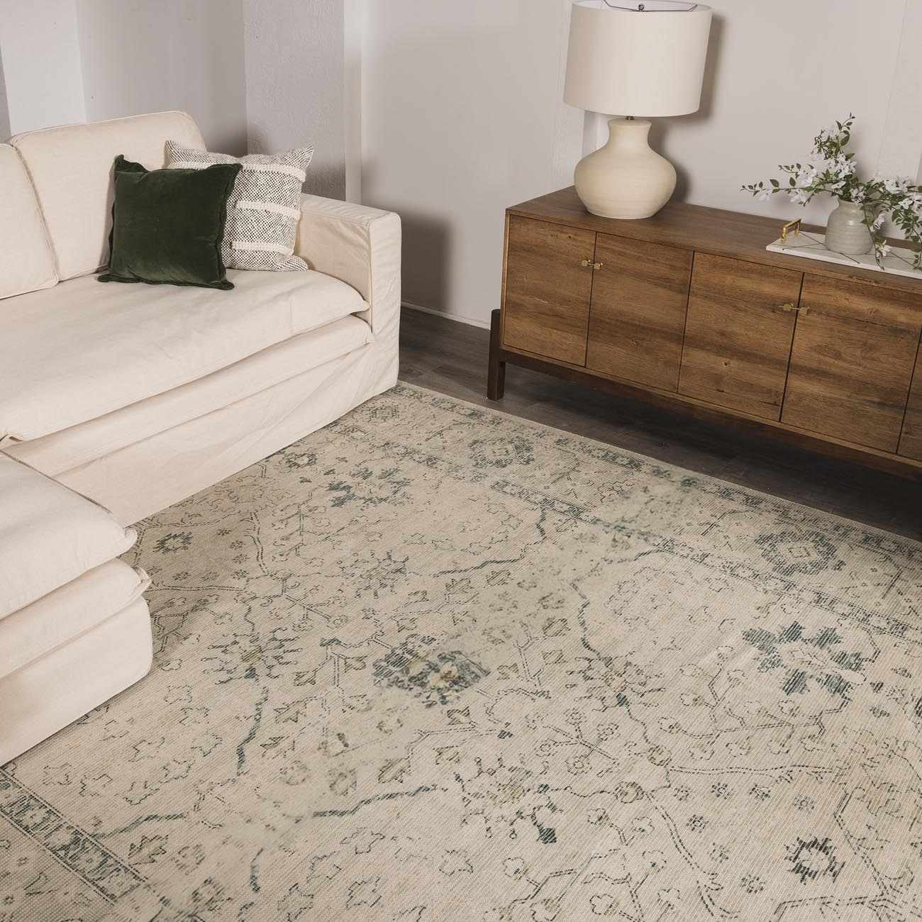 Penkridge Sage Persian Style Rug - Ornate Home