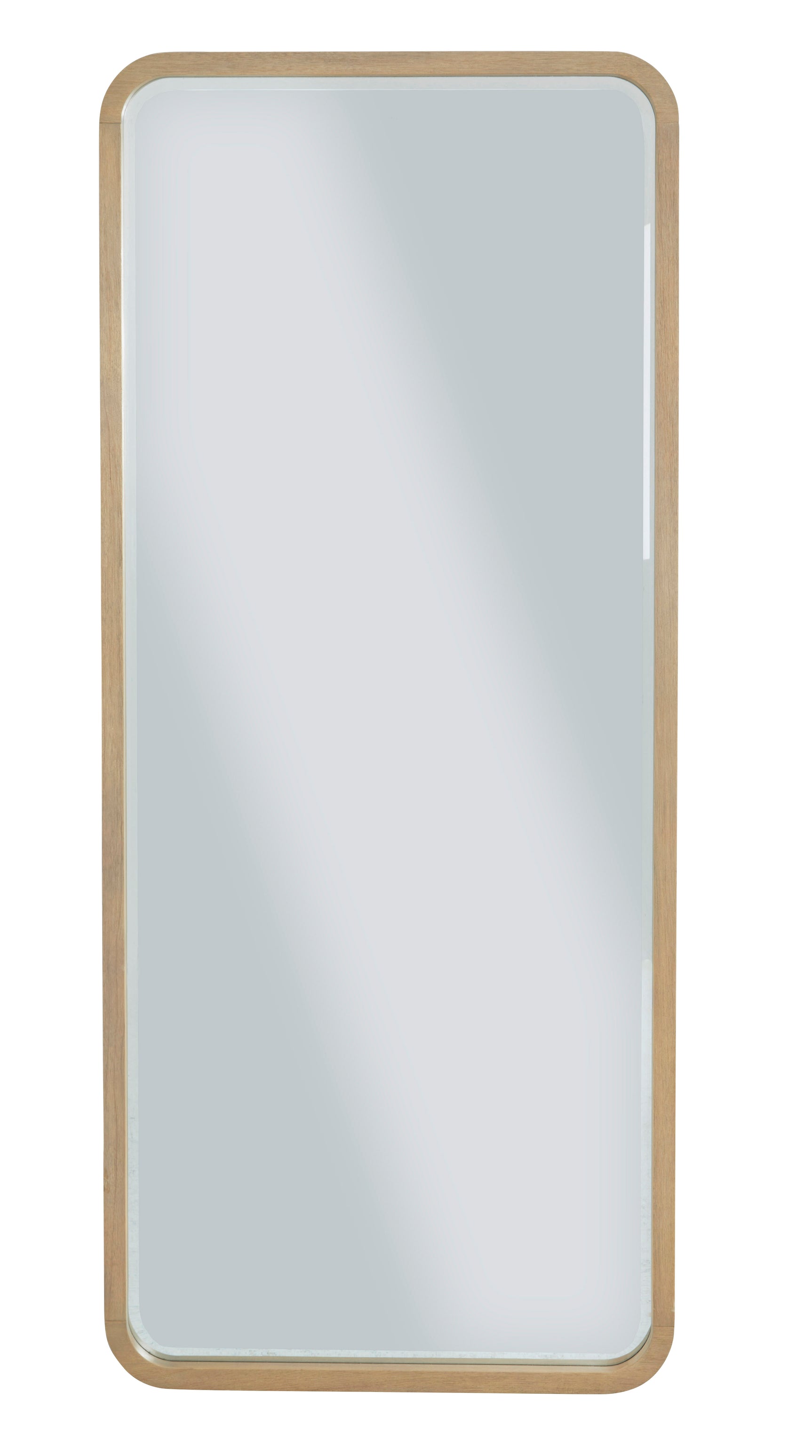 Penny Beveled Glass Floor Mirror in Buff Cream - Ornate Home