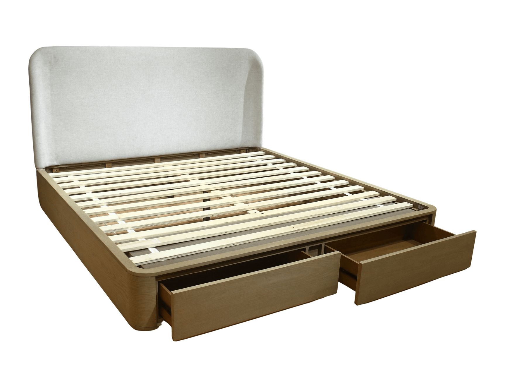 Penny Buff Cream King Storage Bed - Ornate Home