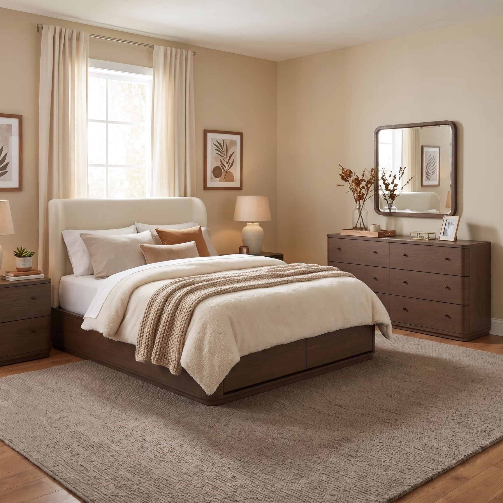 Penny Chocolate Mousse Full Storage Bed