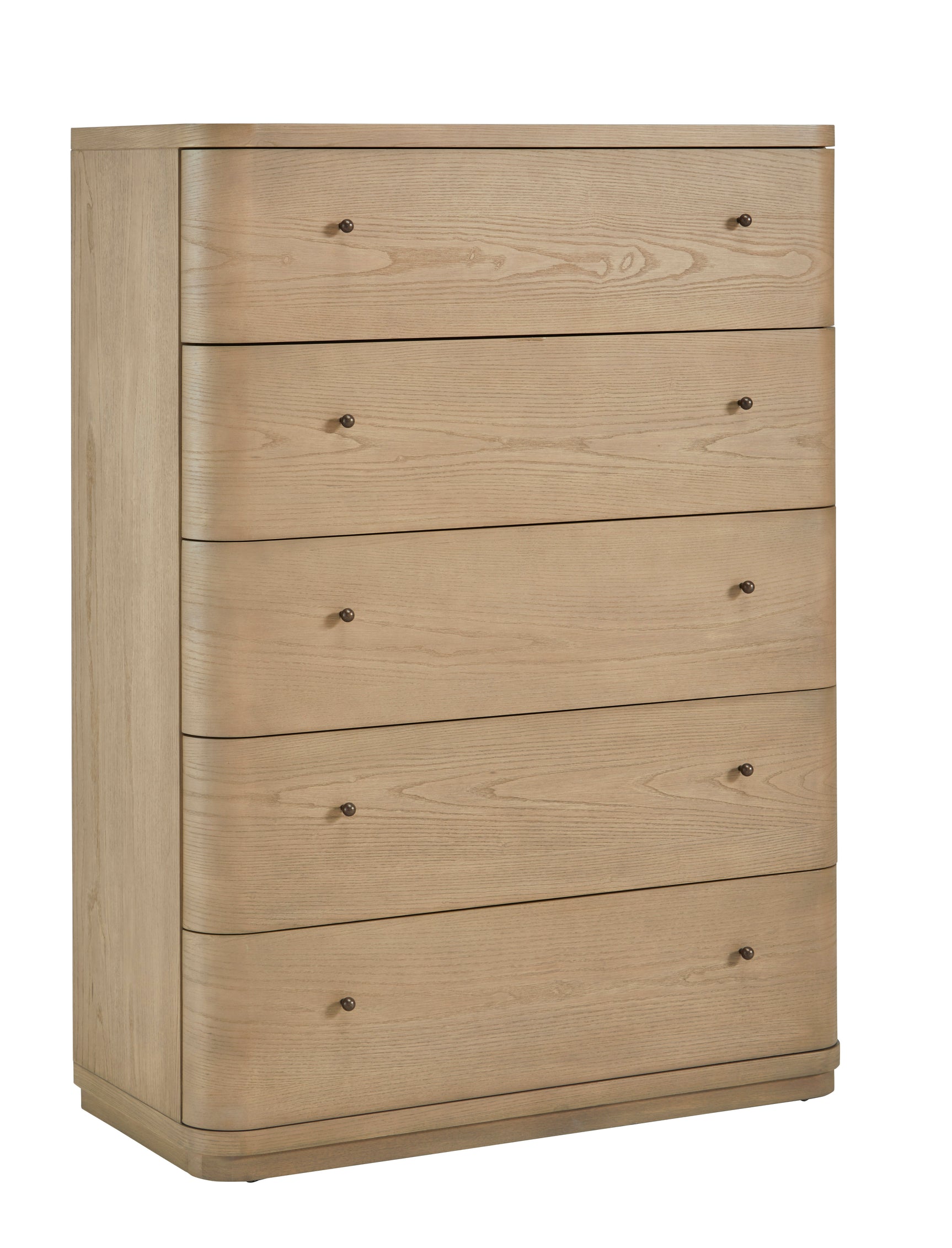 Penny Five Drawer White Ash Chest in Buff Cream - Ornate Home