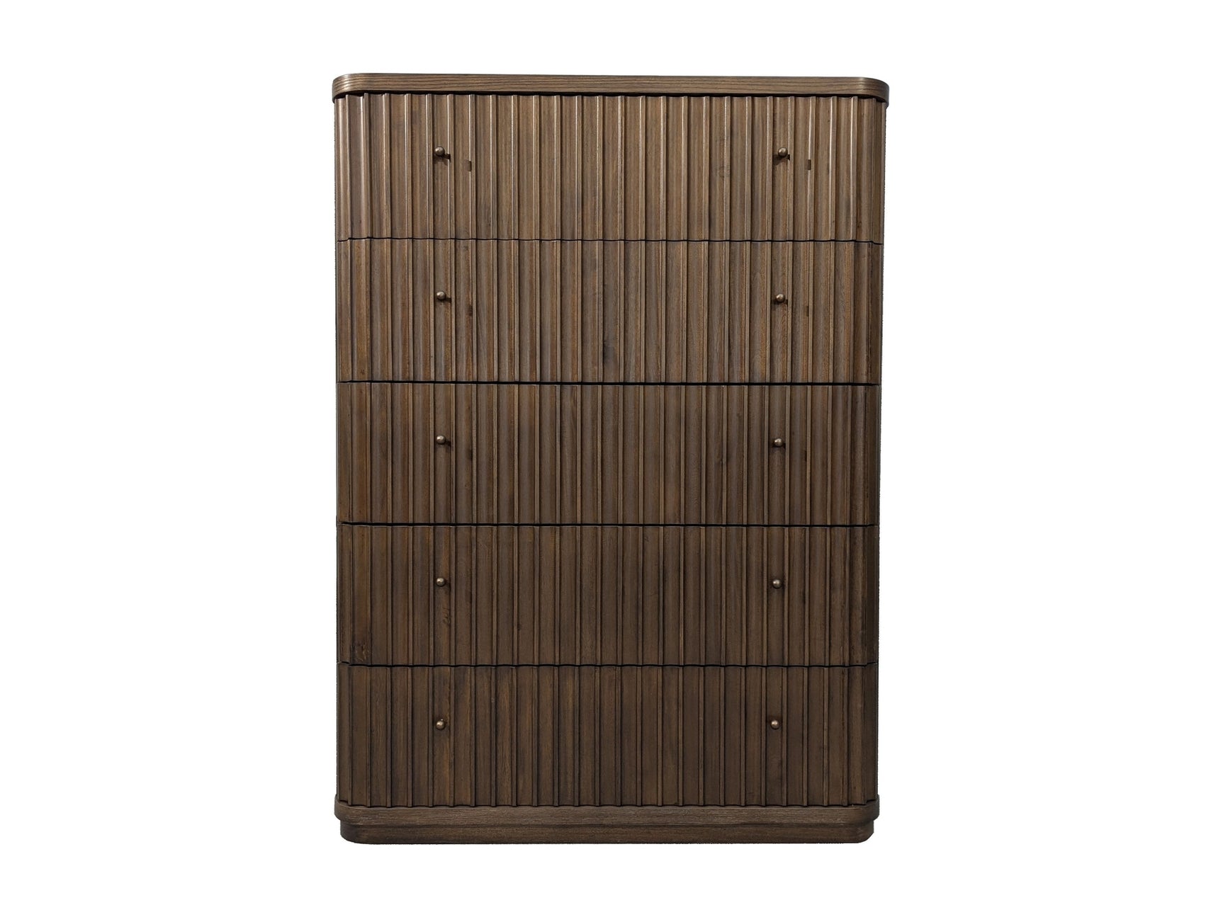 Penny Fluted Chocolate Mousse Chest - Ornate Home