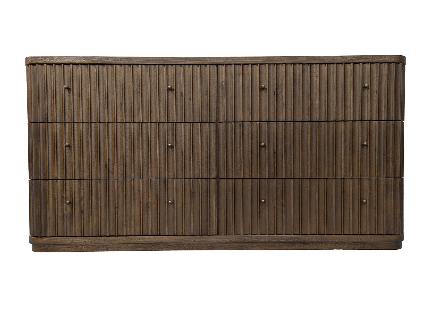 Penny Fluted Chocolate Mousse Dresser - Ornate Home