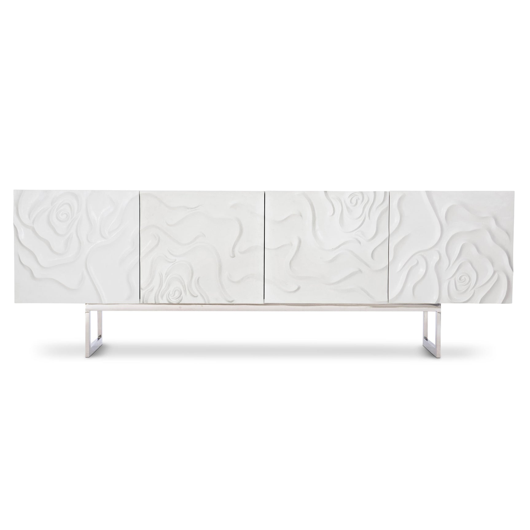 Penrose White Plaster Entertainment Credenza - Ornate Home