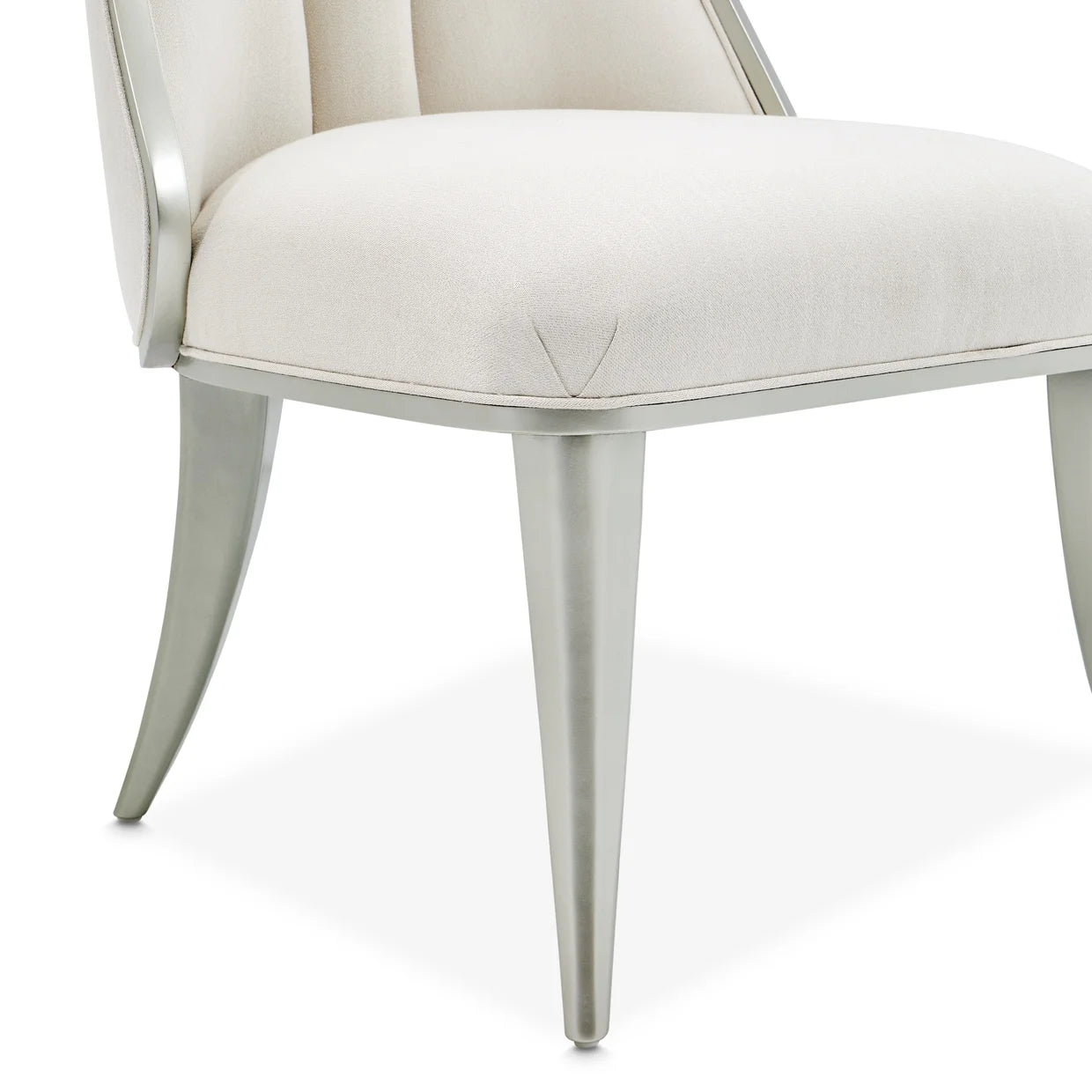 Penthouse Ash Gray/Frosted Linen Dining Side Chair - Ornate Home