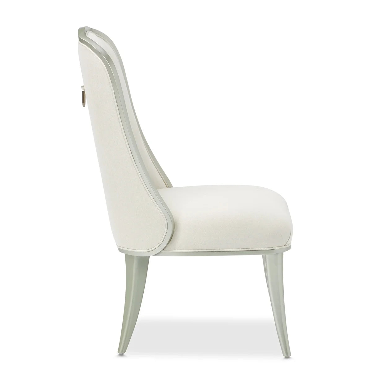 Penthouse Ash Gray/Frosted Linen Dining Side Chair - Ornate Home