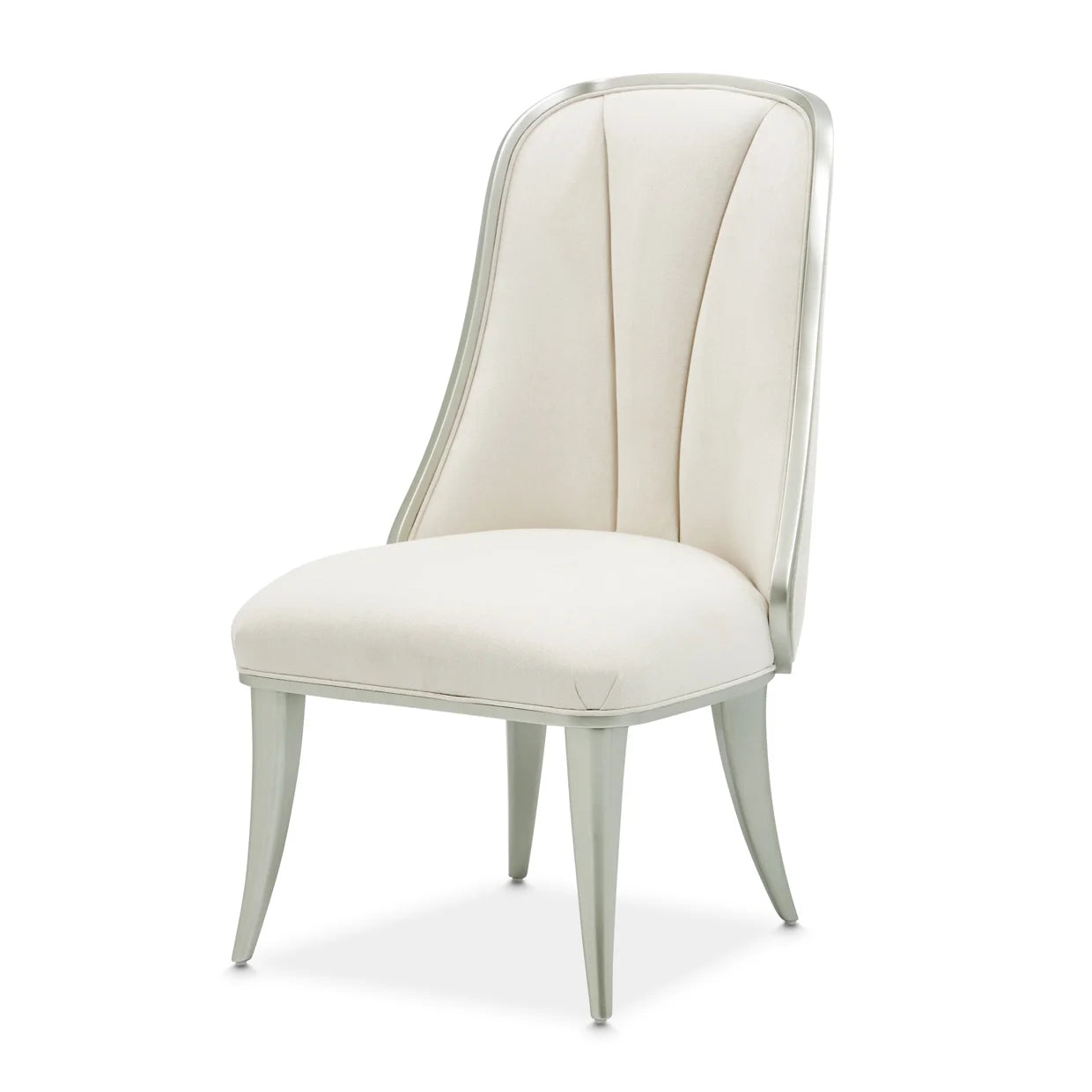 Penthouse Ash Gray/Frosted Linen Dining Side Chair - Ornate Home