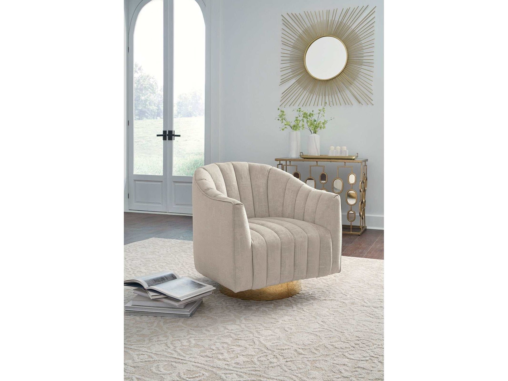 Penzlin Pearl Velvet Accent Chair (Online Special Price) - Ornate Home