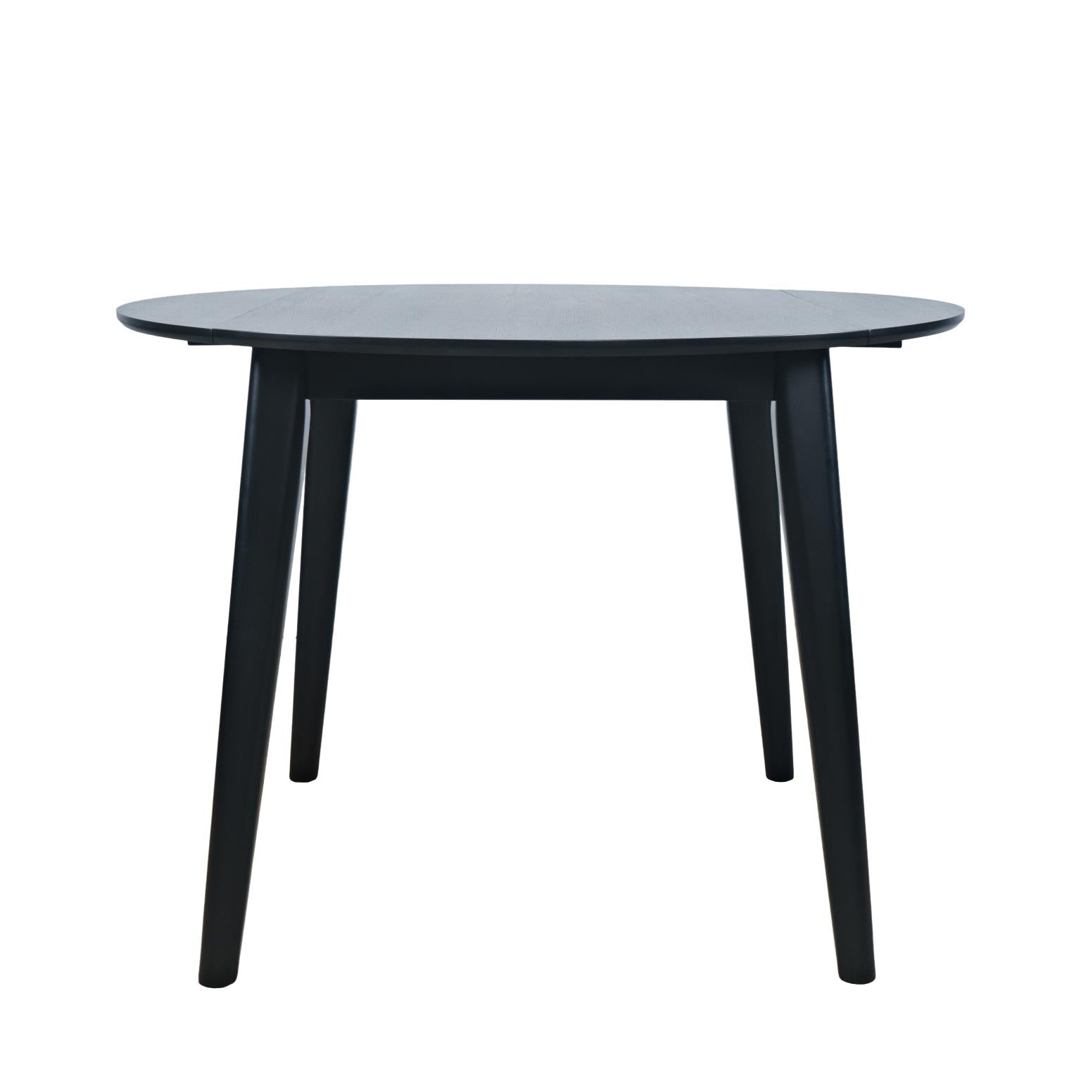 Percy Black Drop Leaf Dining Table w/ 2 Tate Chairs - Ornate Home