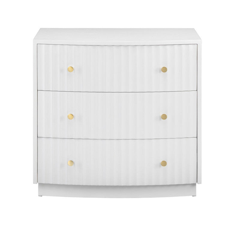 Percy White Three-Drawer Chest - Ornate Home