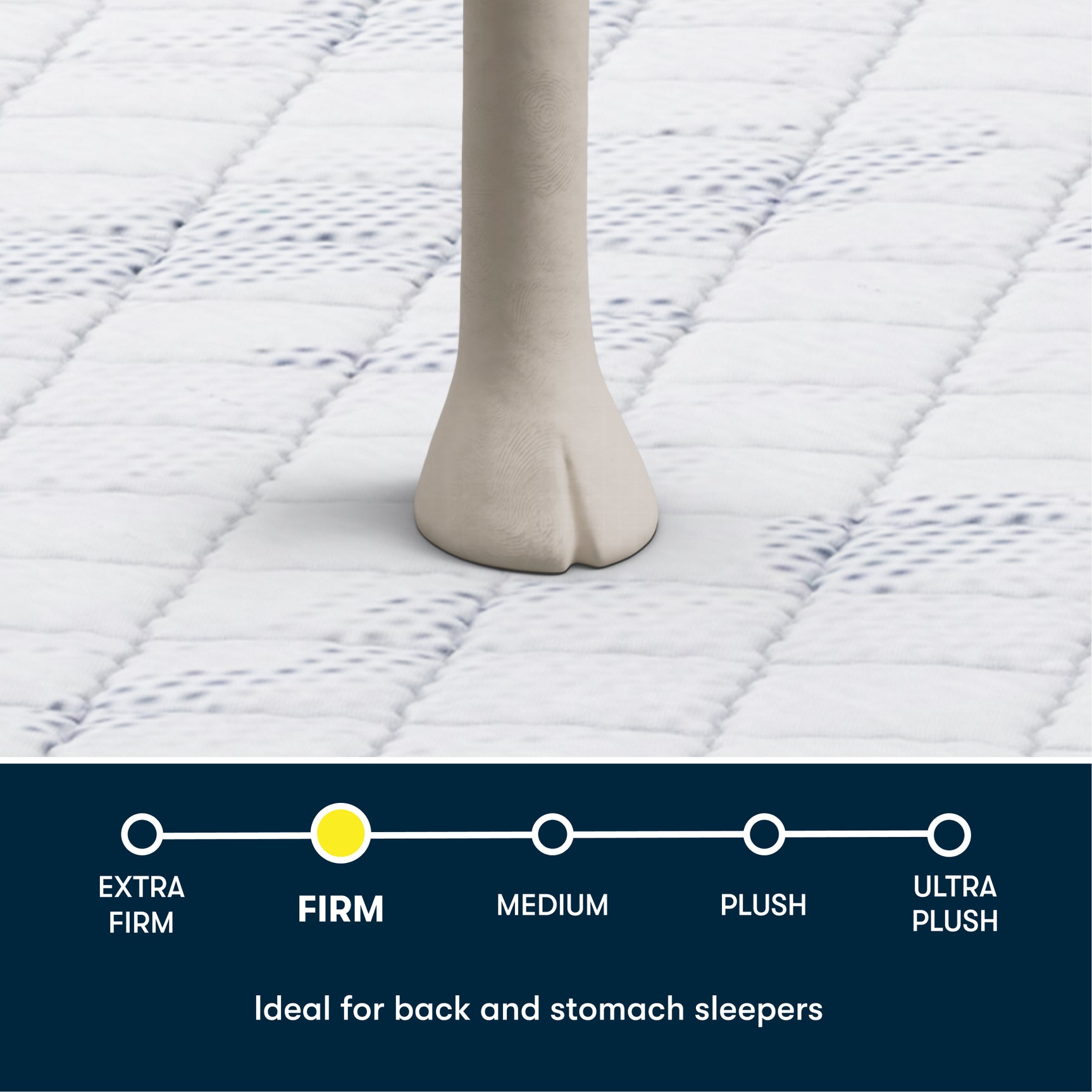 Perfect Day Blue/White 12″ Queen Firm Mattress in a Box - Ornate Home