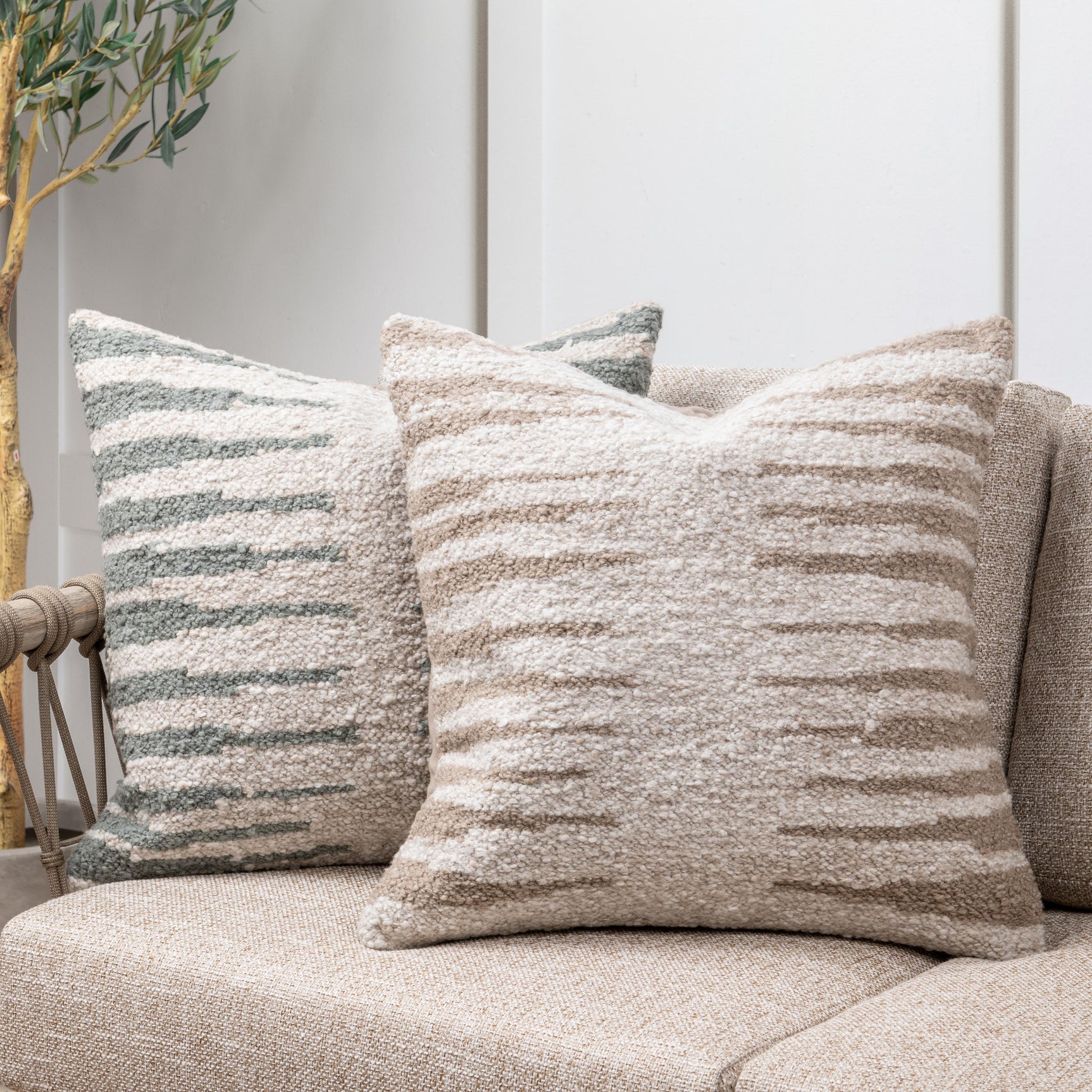 Performance Kiran Dry Sage 22x22 Throw Pillow (Set of 2) - Ornate Home