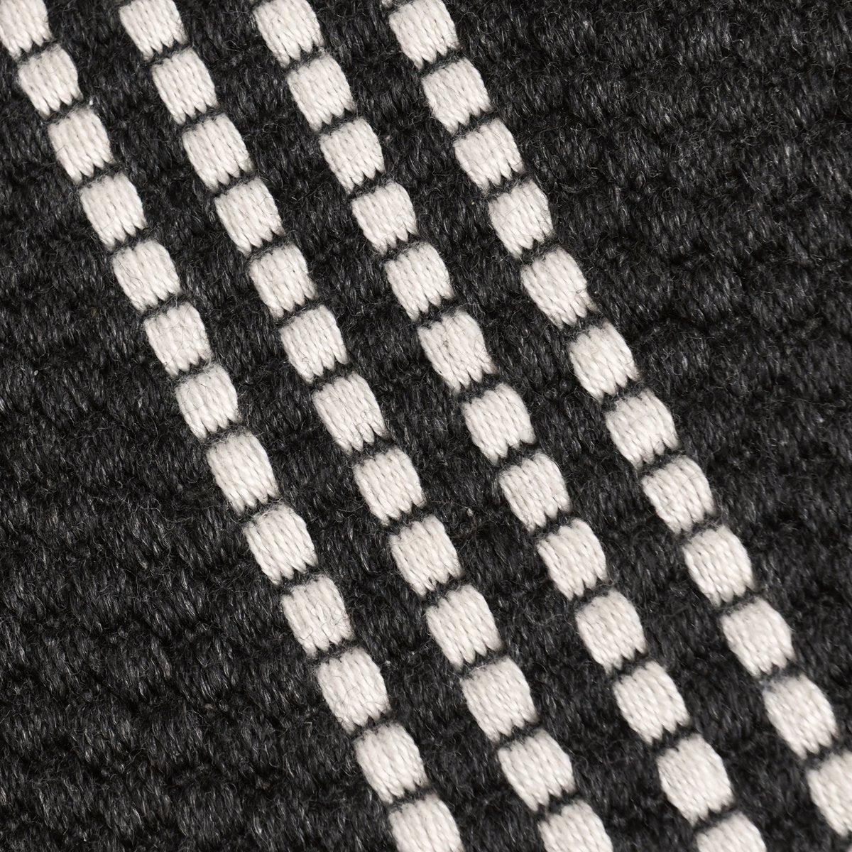 Performance Sorrento Charcoal/Ivory Stripe Rug - Ornate Home