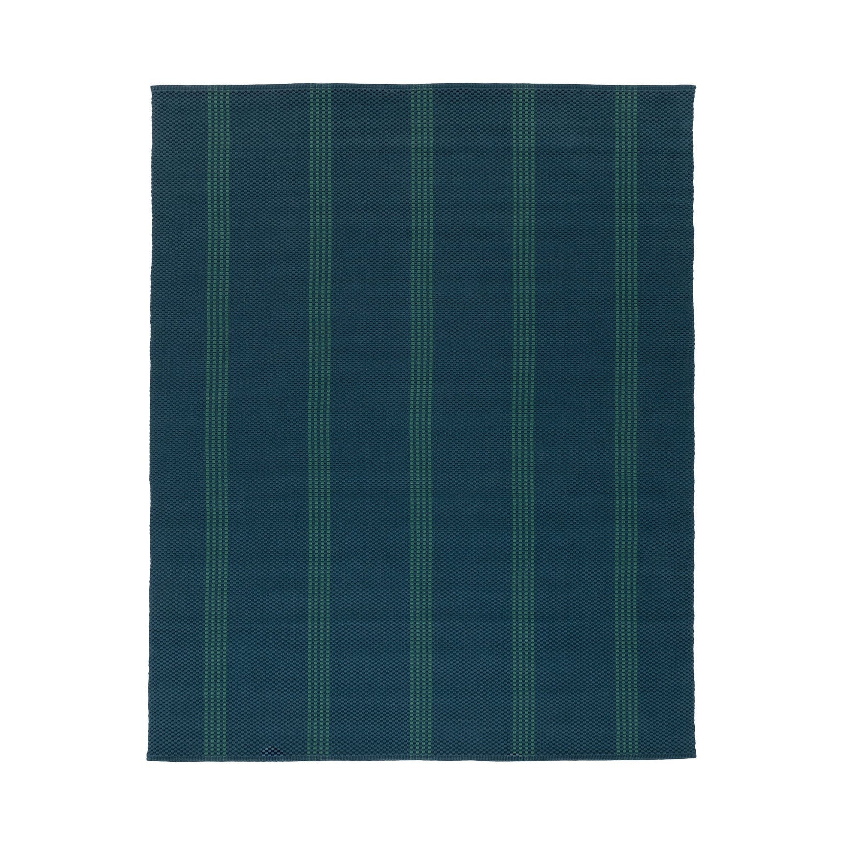 Performance Sorrento Deep Blue/Green Stripe Rug - Ornate Home