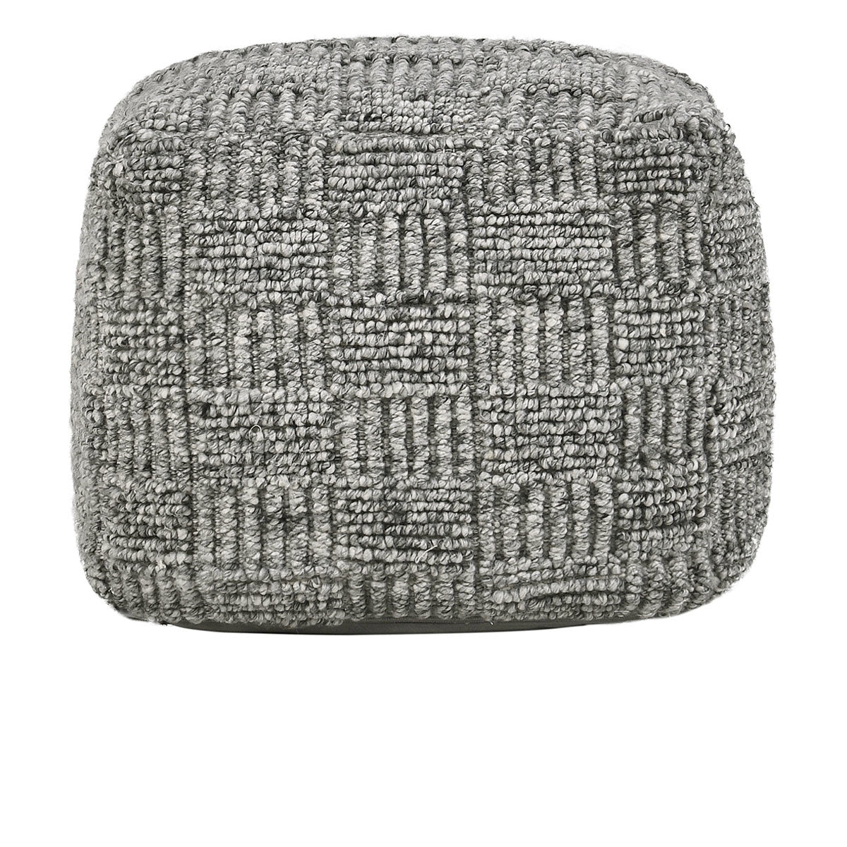 Performance Vico Gray Pouf 18"x18"x14" - Ornate Home
