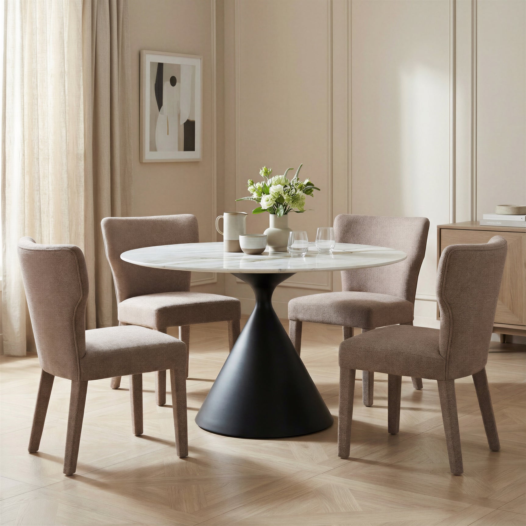 Peridot Taupe Dining Chair