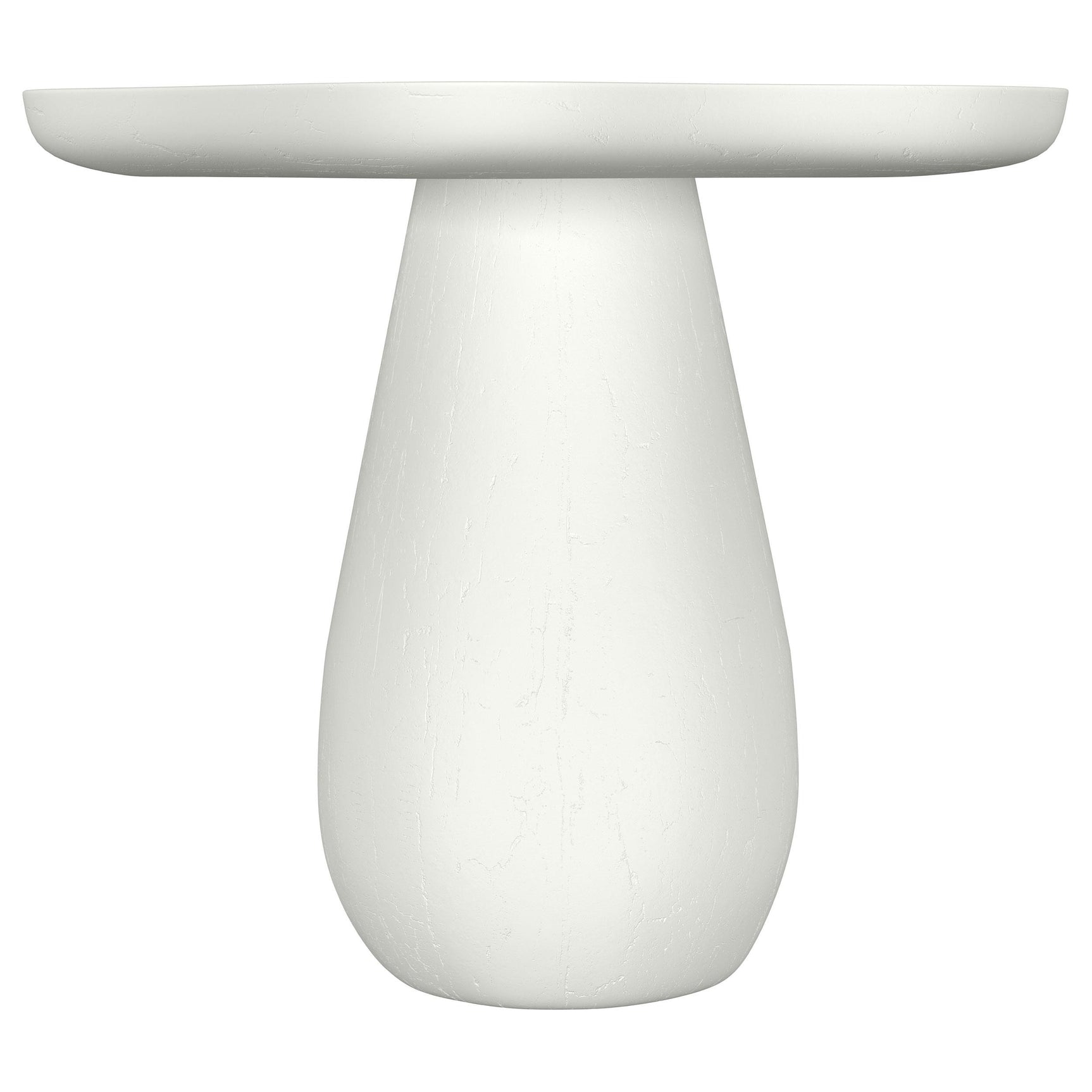 Perth Off White 17-inch Side Table with Cloud-Shaped Top - Ornate Home