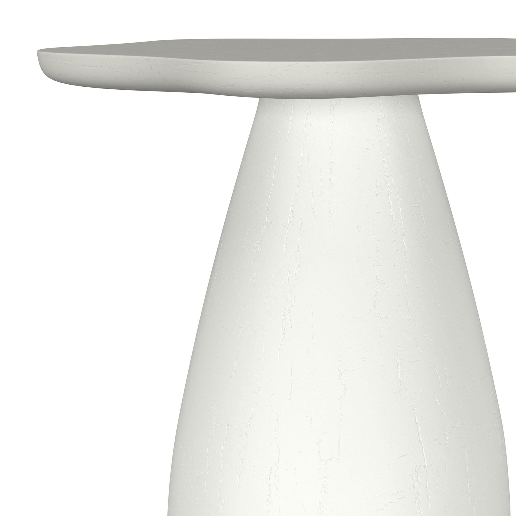 Perth Off White 20-inch Side Table with Cloud-Shaped Top - Ornate Home