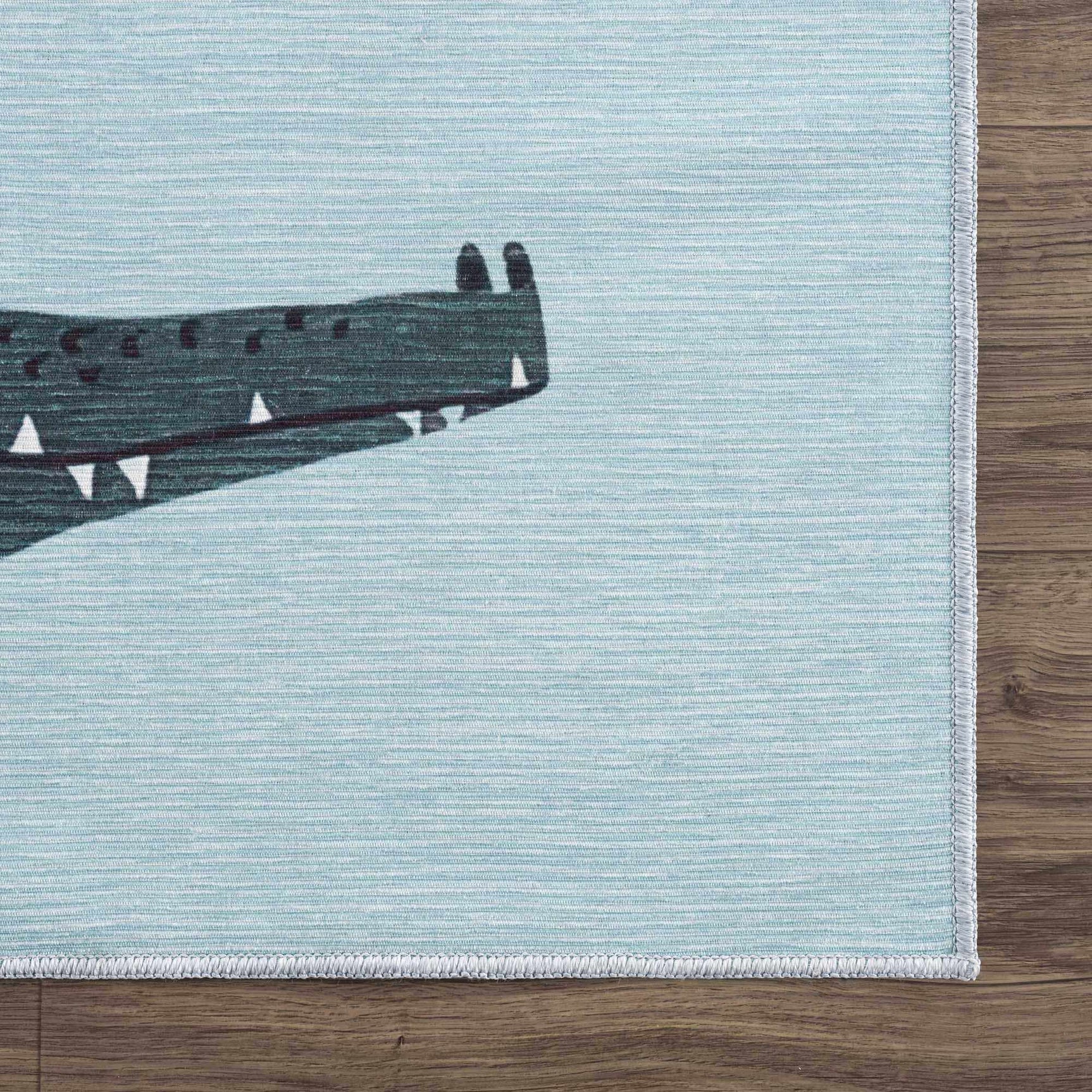 Petey Blue Animal Print Washable Kids Rug - Clearance - Ornate Home