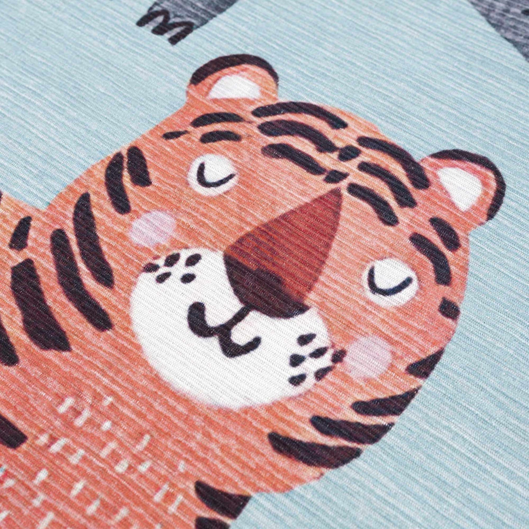 Petey Blue Animal Print Washable Kids Rug - Ornate Home