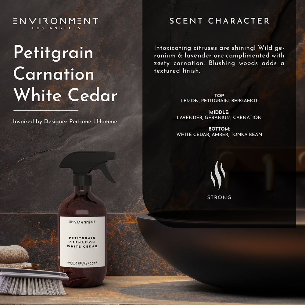 Petitgrain | Carnation | White Cedar Surface Cleaner (Inspired by YSL L'Homme®) - Ornate Home