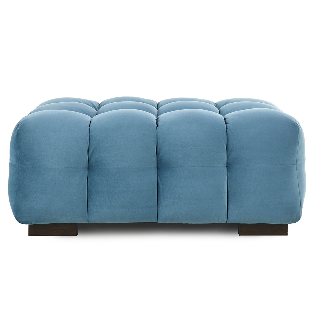 Petra Blue Velvet Ottoman - Ornate Home