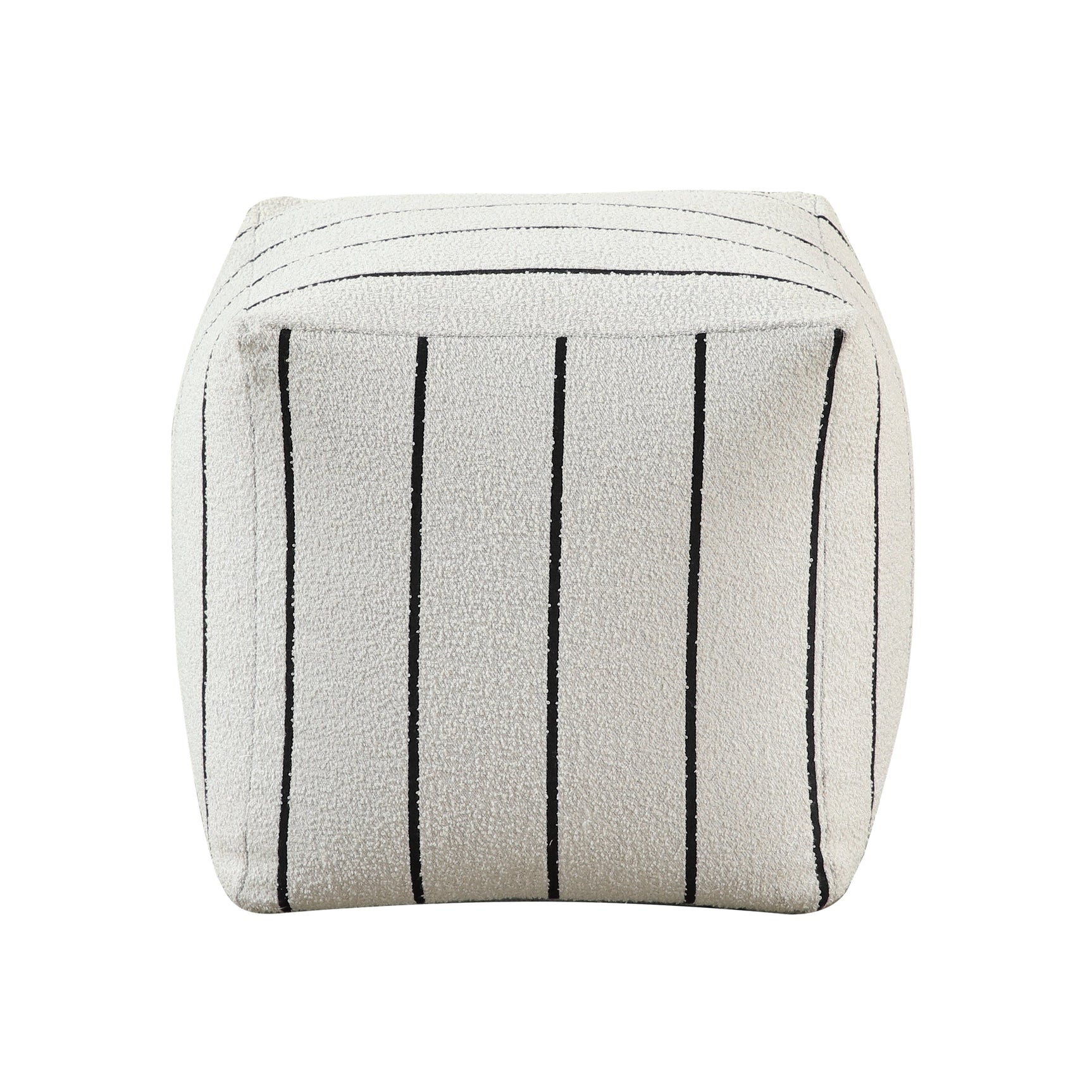 Pewter Multi-color Pouf - Ornate Home