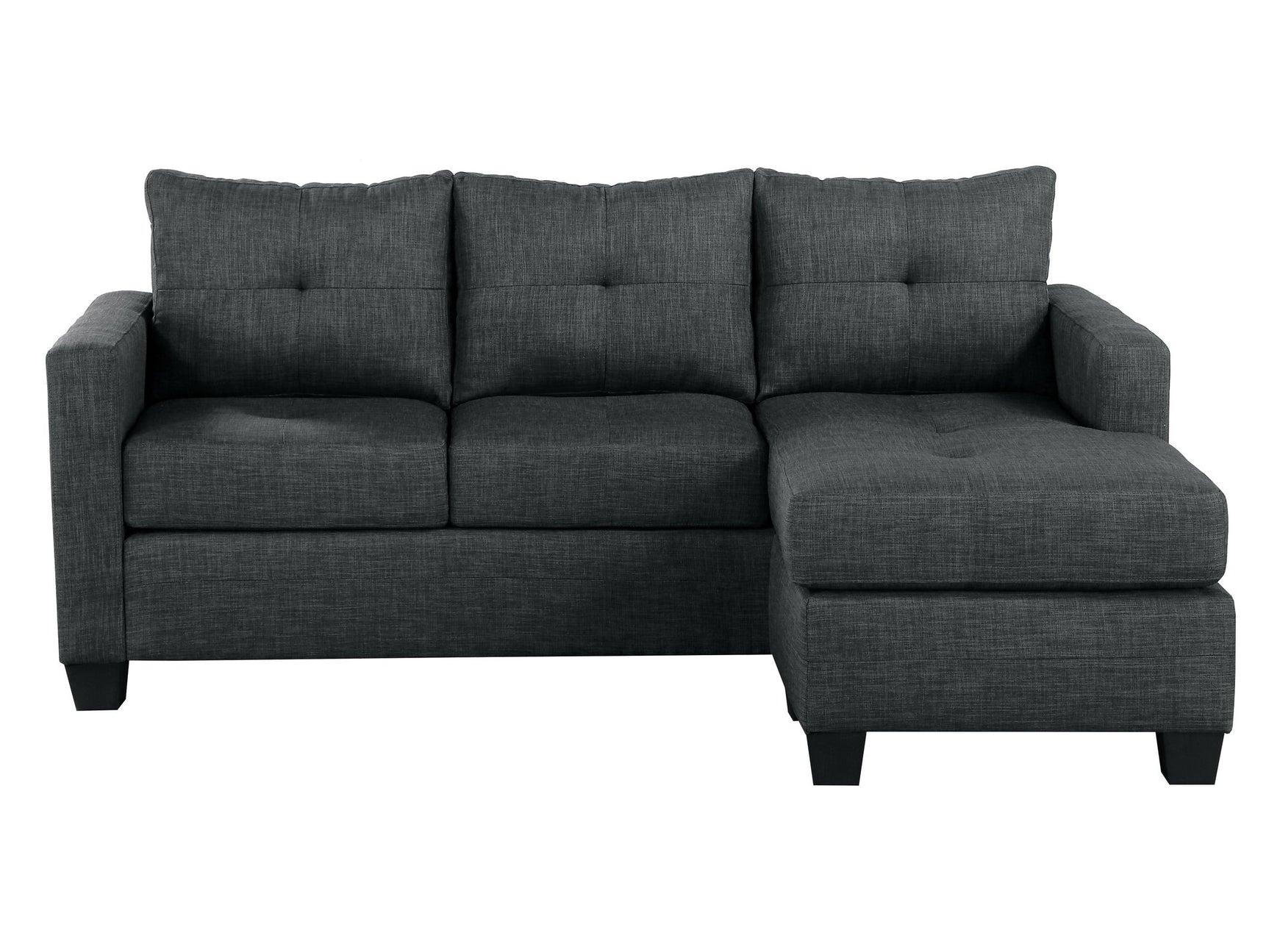 Phelps Dark Gray Reversible Sofa Chaise - Ornate Home