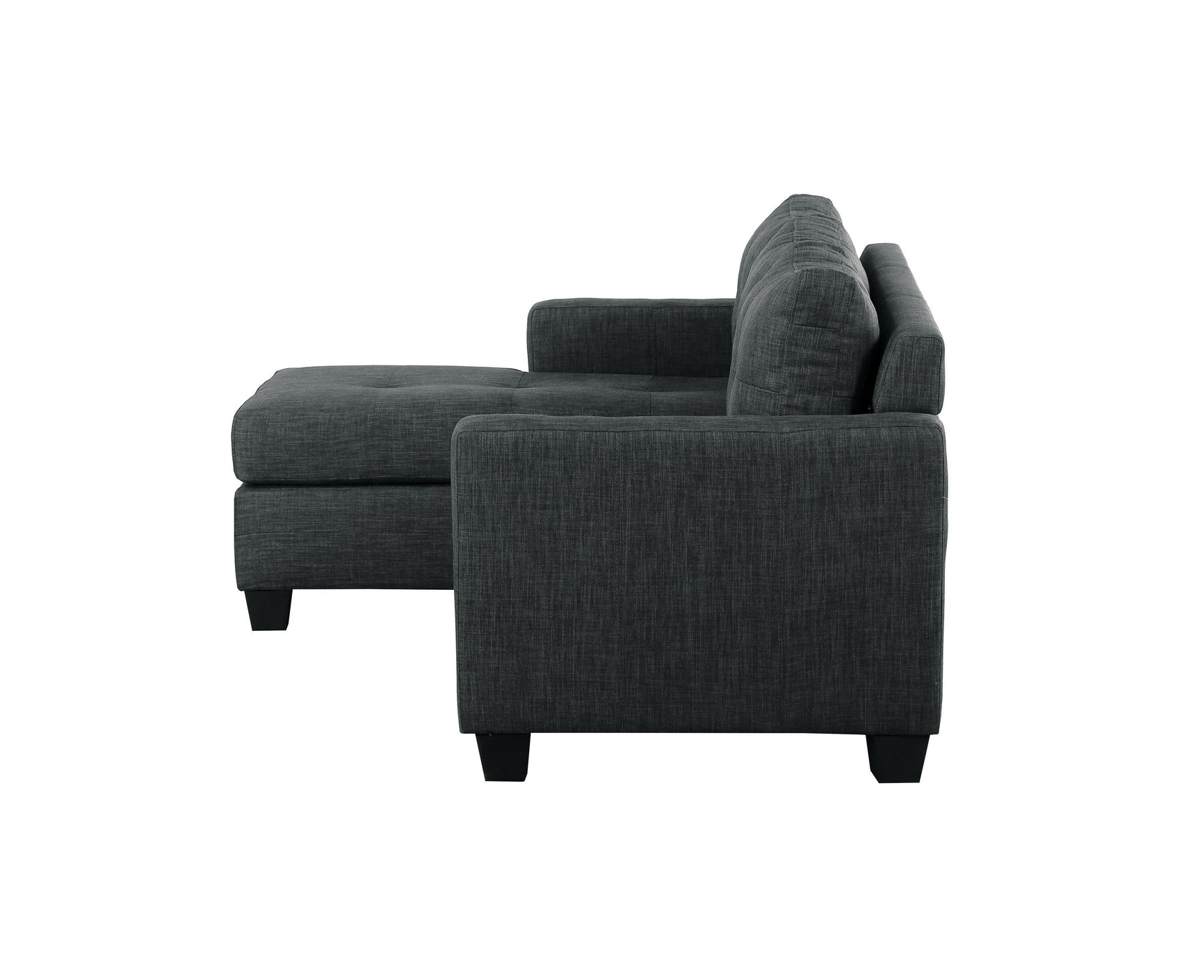 Phelps Dark Gray Reversible Sofa Chaise - Ornate Home
